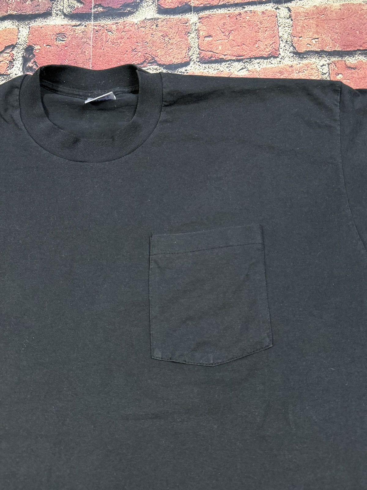 Other Vintage 90s BVD Blank Black Pocket T Shirt Single Stitch Size US XXL / EU 58 / 5 - 4 Thumbnail