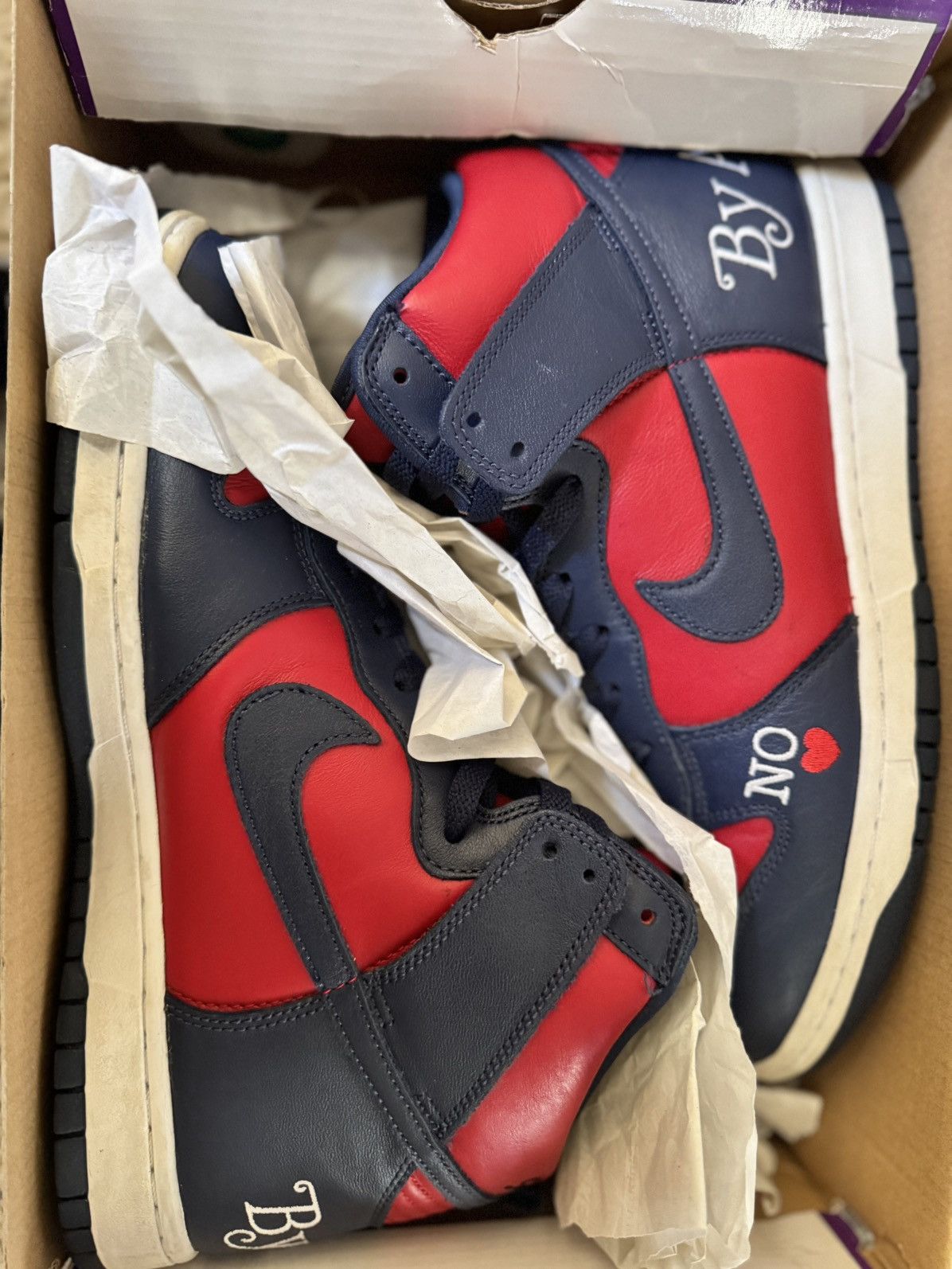 Nike × Supreme Supreme X Nike Dunk High SB “By any means” Size US 10 / EU 43 - 1 Thumbnail