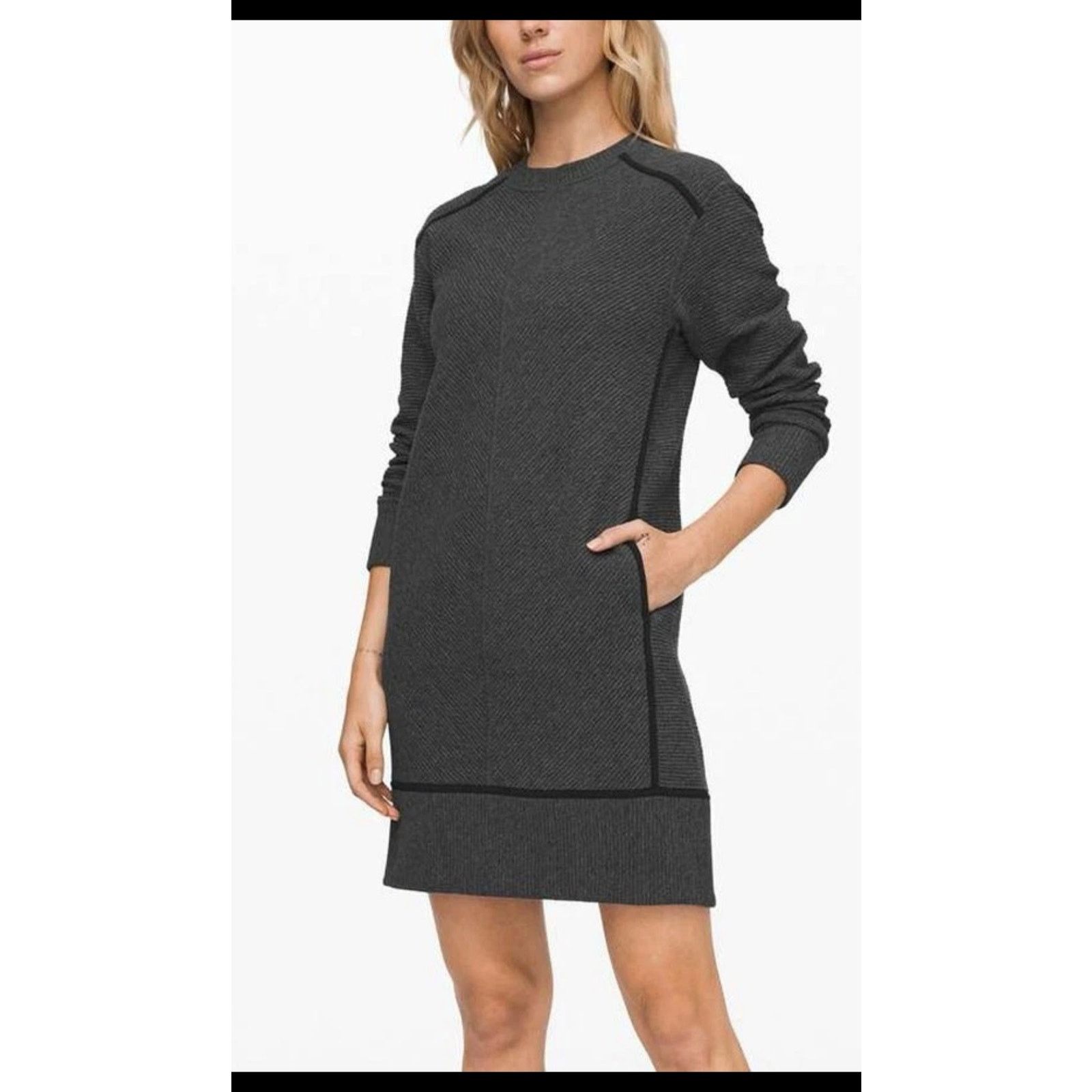 Lululemon Lululemon On Repeat Dress Heathered Core Dark Grey Women 6 Size M / US 6-8 / IT 42-44 - 2 Thumbnail