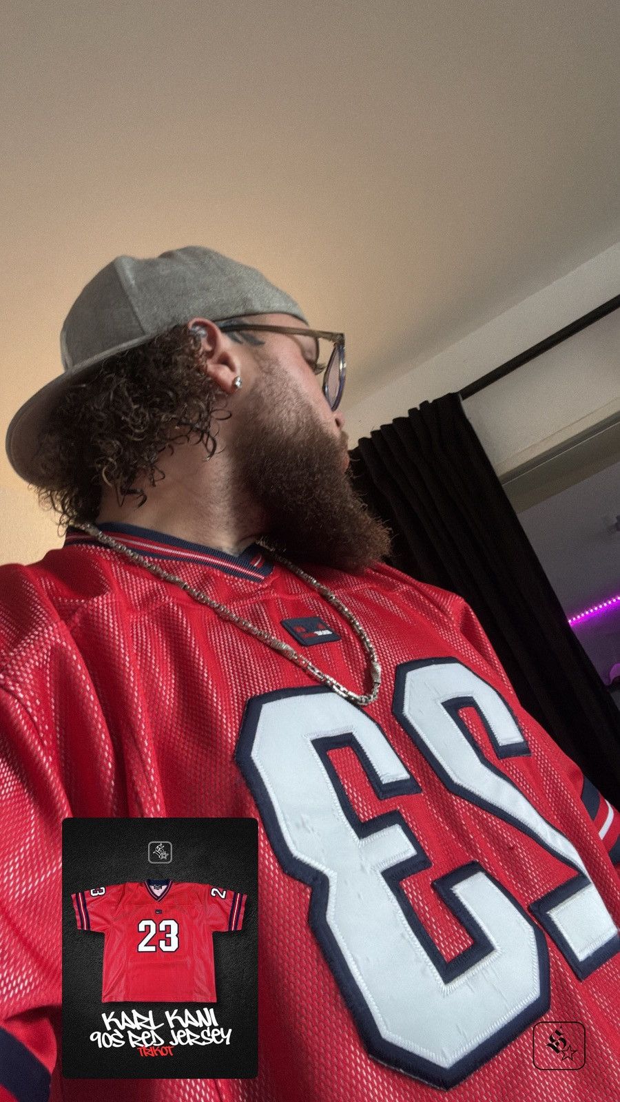 Karl Kani KarlKani Vintage [Original] 90s Jersey Rot| [L] ~ Y2k HipHop Size US L / EU 52-54 / 3 - 4 Thumbnail