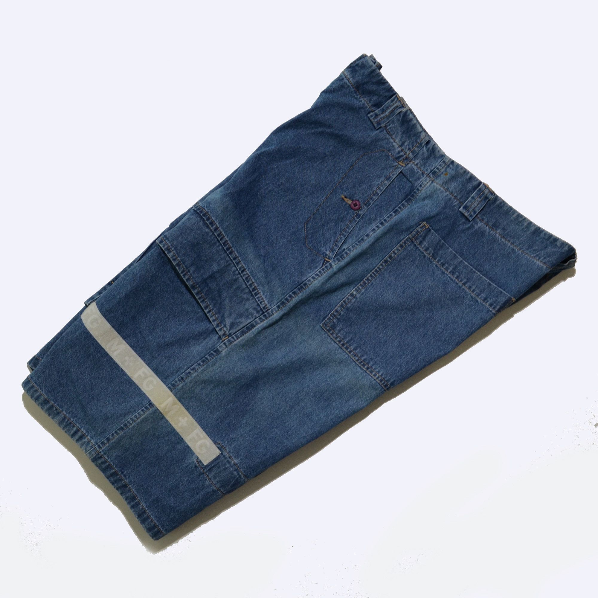 Marithe + Francois Girbaud [Folding Color Defects] M+FG W38 Cargo Jorts Y2K Craft Size US 38 / EU 54 - 3 Thumbnail