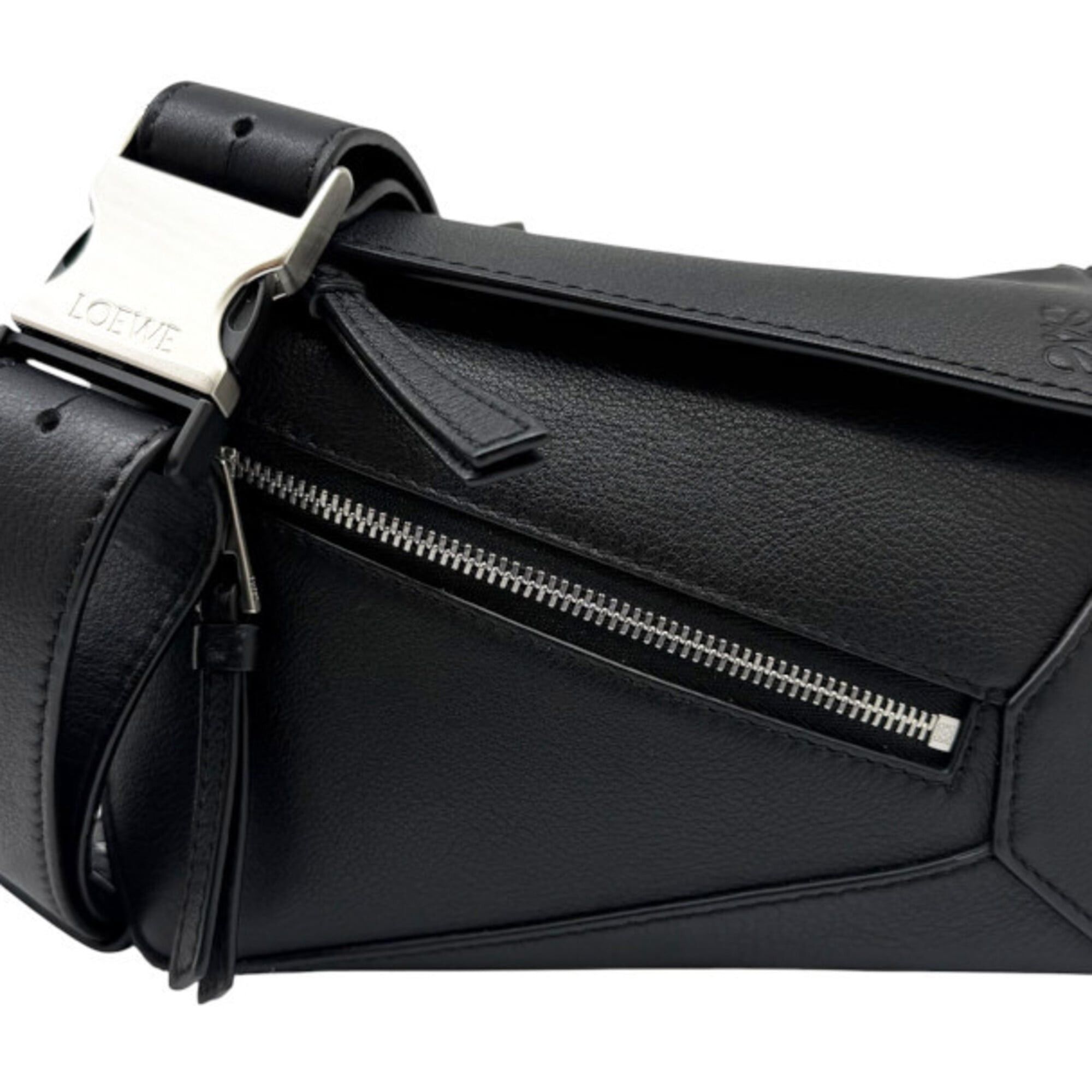 Loewe LOEWE Puzzle Bum Bag Mini Leather Black Body for Men and Women Size ONE SIZE - 1 Thumbnail