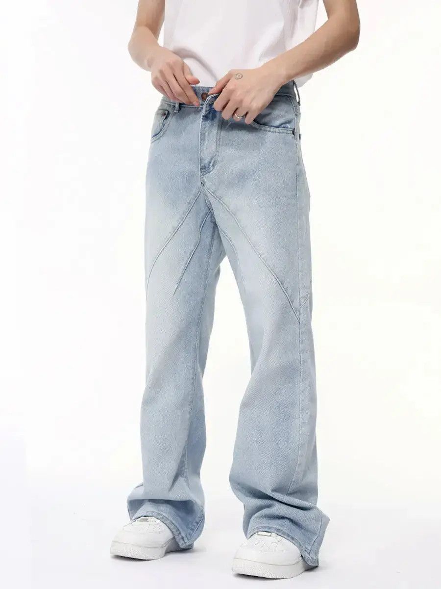 Japanese Brand Retro loose patchwork flared denim shorts Size US 32 / EU 48 - 4 Thumbnail