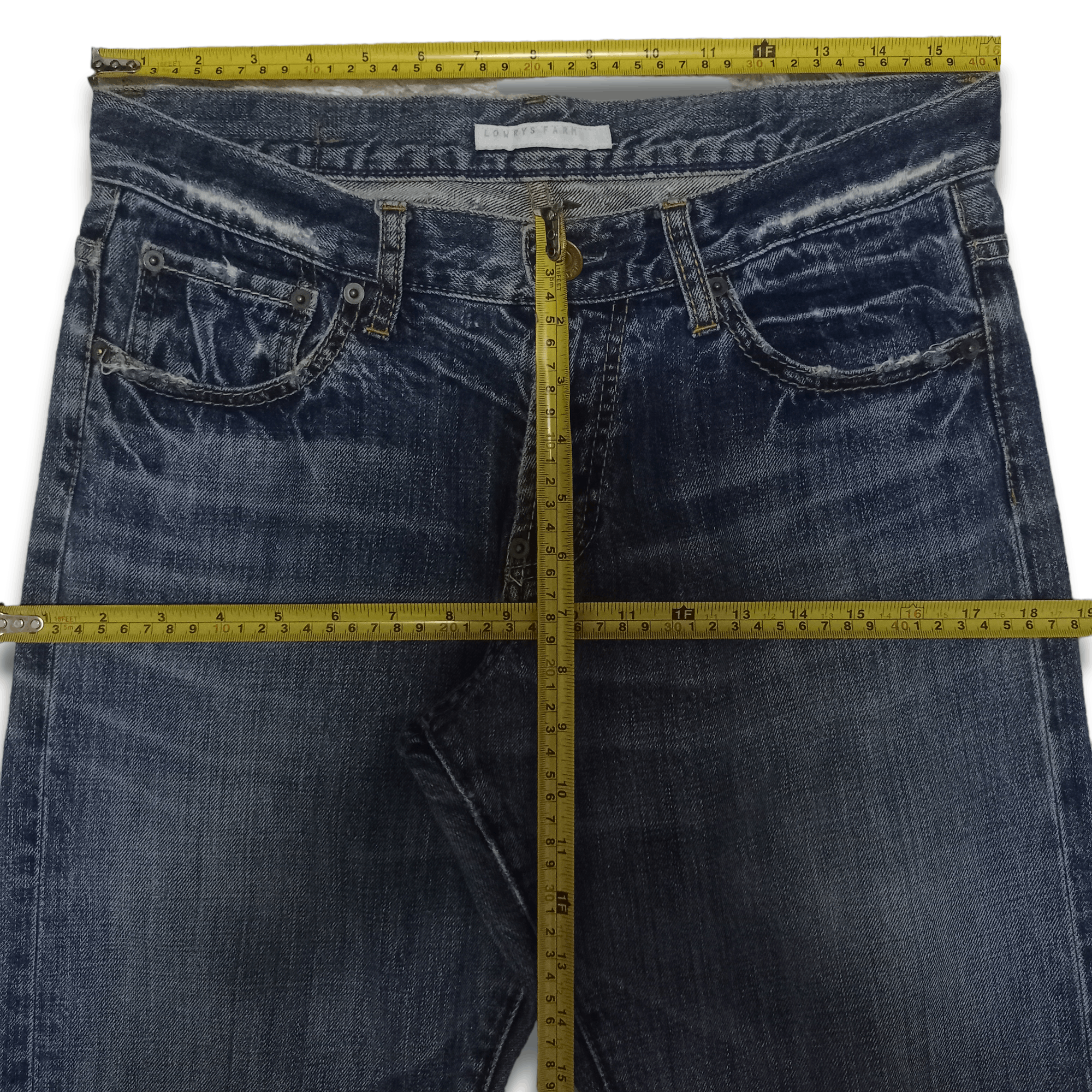 Japanese Brand Vintage Japanese Brand Buckle Back Distressed Loose Jeans Size US 32 / EU 48 - 7 Thumbnail