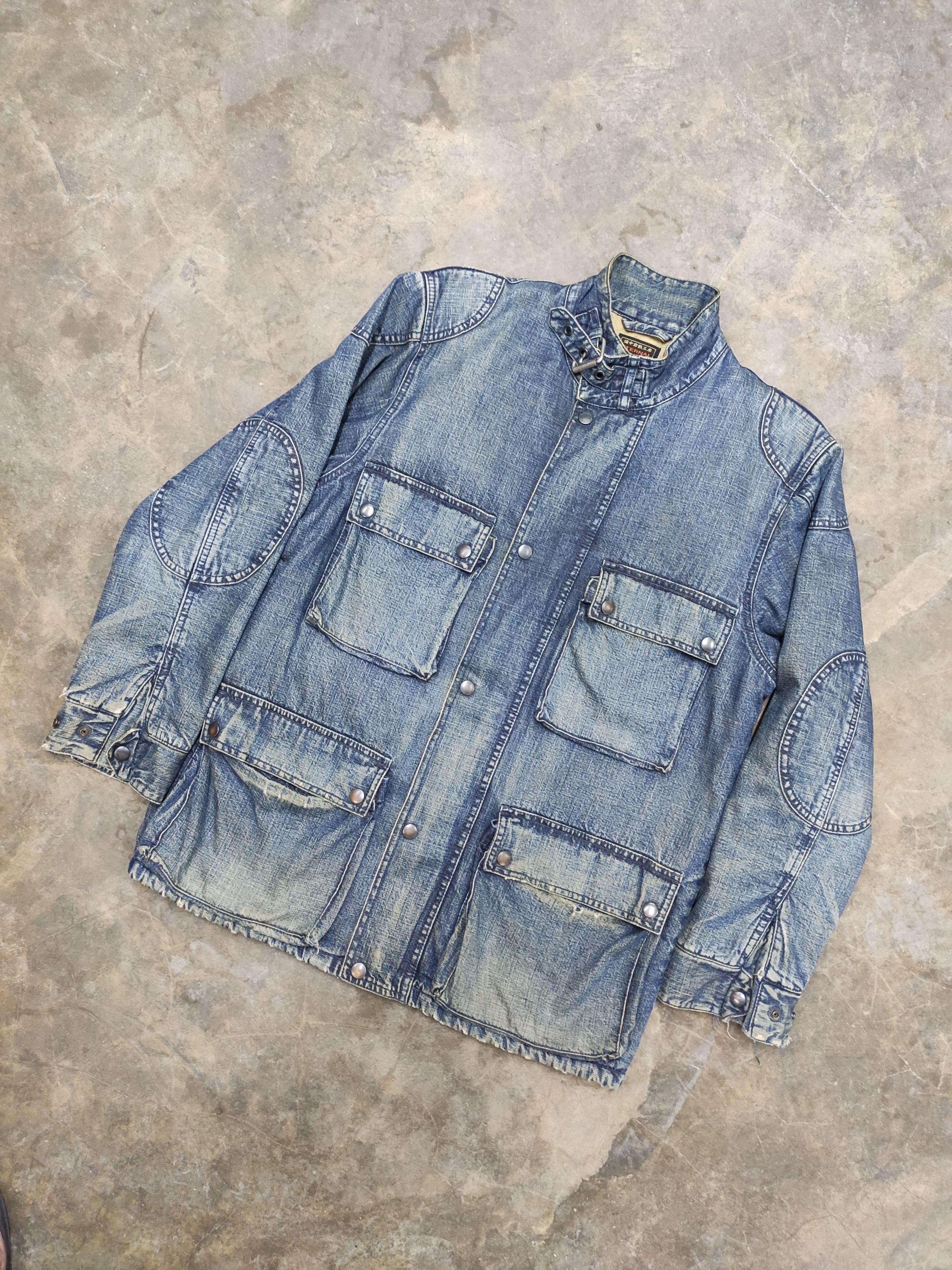 image of Distressed Denim x Eternal Vintage Eternal Japan Denim Jacket Distressed Harajuku (Size Medium)