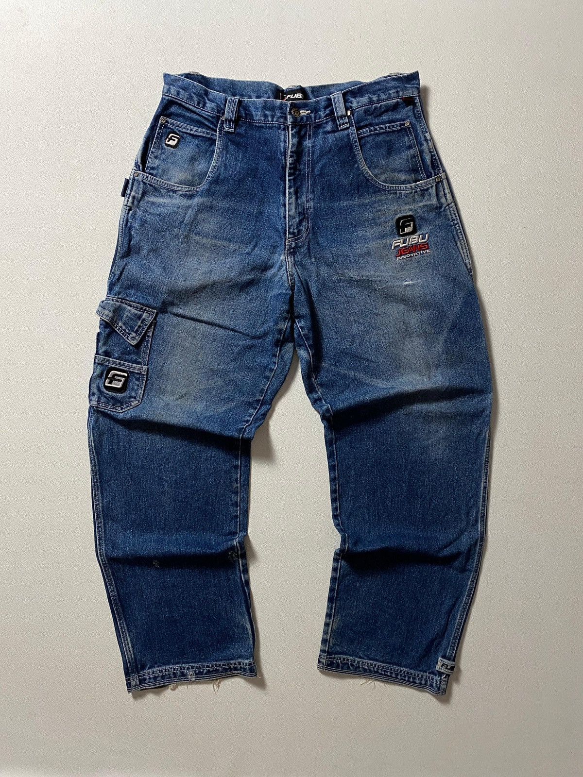 Fubu Fubu y2k Embroidered Carpenter Jeans Blue Size US 36 / EU 52 - 1 Thumbnail