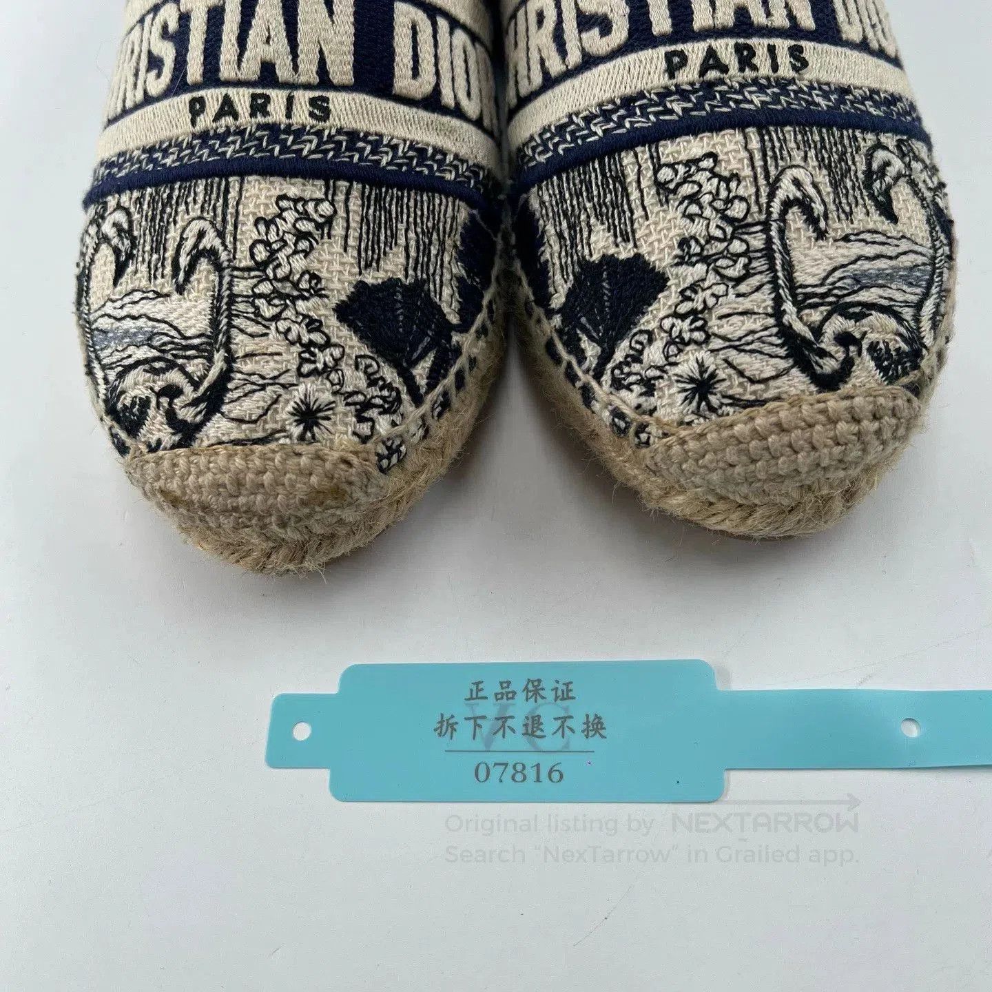 Dior Dior Swan Embroidery Logo Espadrilles. Size US 4 / IT 34 - 9 Thumbnail