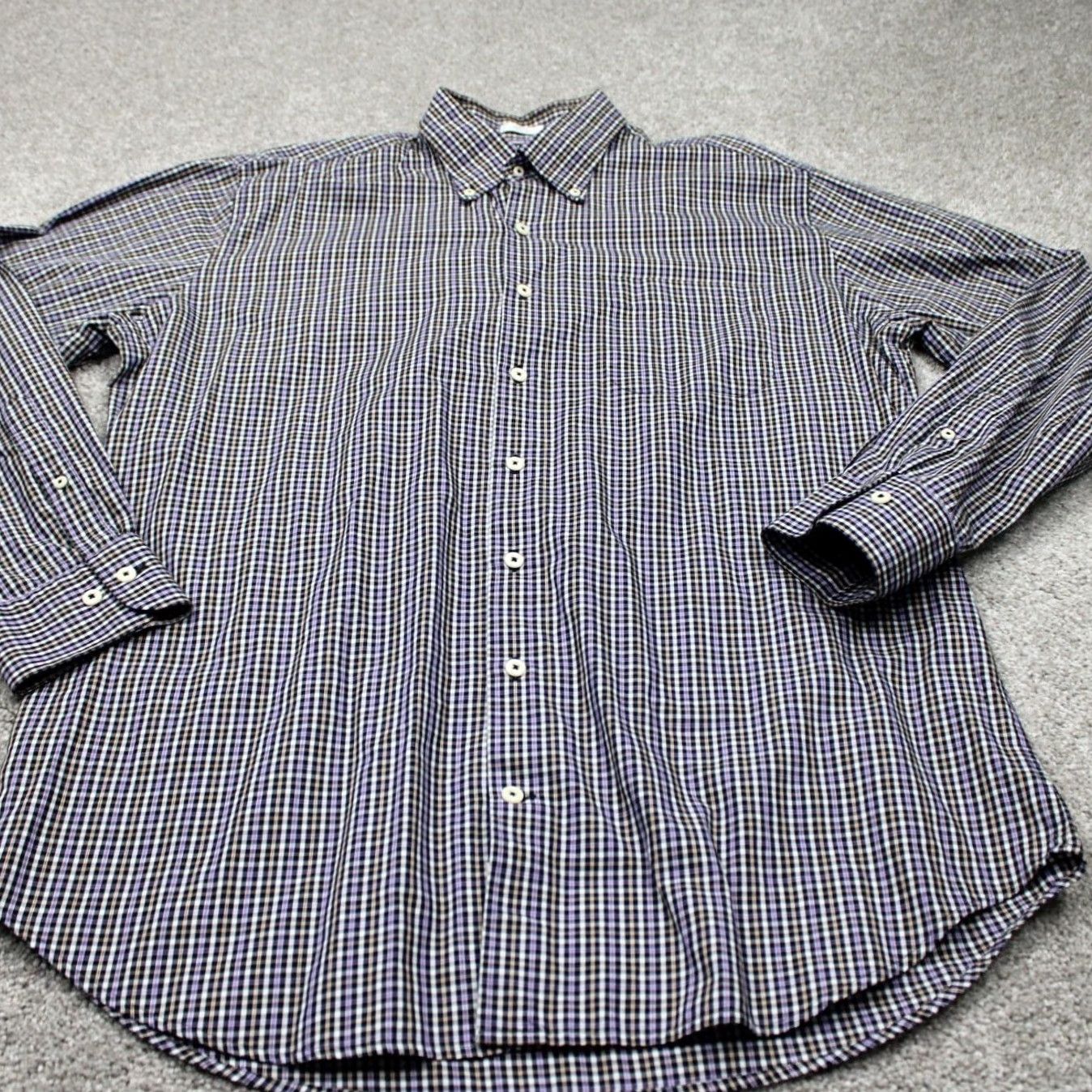 Peter Millar Peter Millar Shirt Mens Large Purple/Orange/Black/White Cotton L/S Button Down Shirt Size US L / EU 52-54 / 3 - 3 Thumbnail