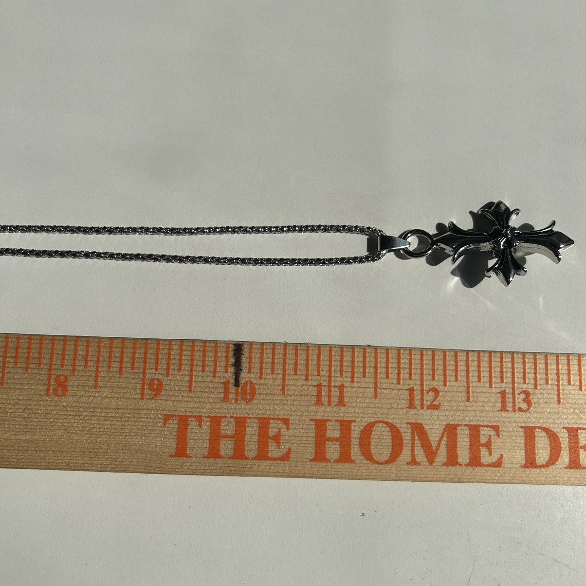 Vintage Y2K 2000s Silver chrome colored cross pendant rapper chain ...