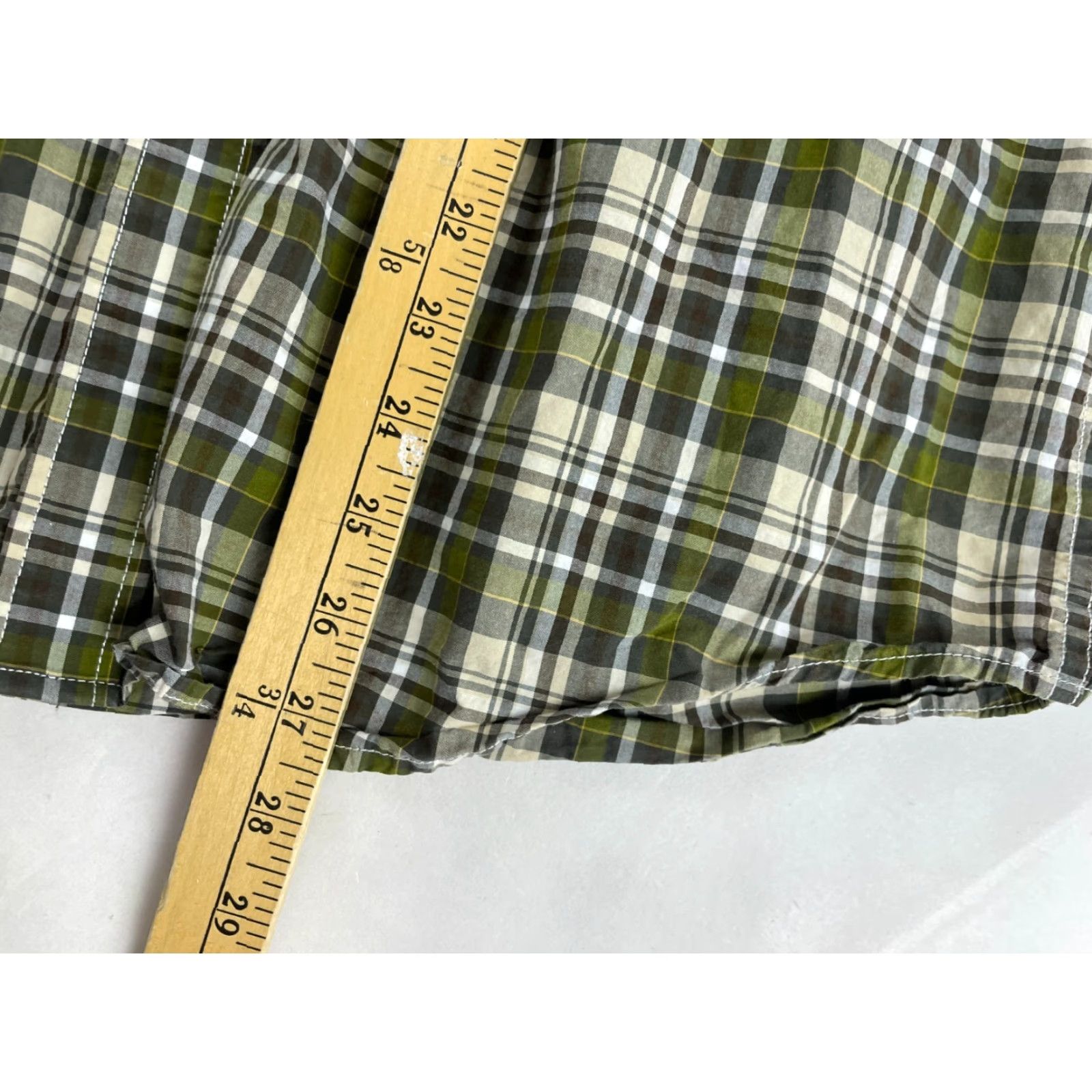 Tasso Elba Tasso Elba Shirt Men's Size M Green Cream Plaid Button Up Long Sleeve Pockets Size US M / EU 48-50 / 2 - 6 Thumbnail