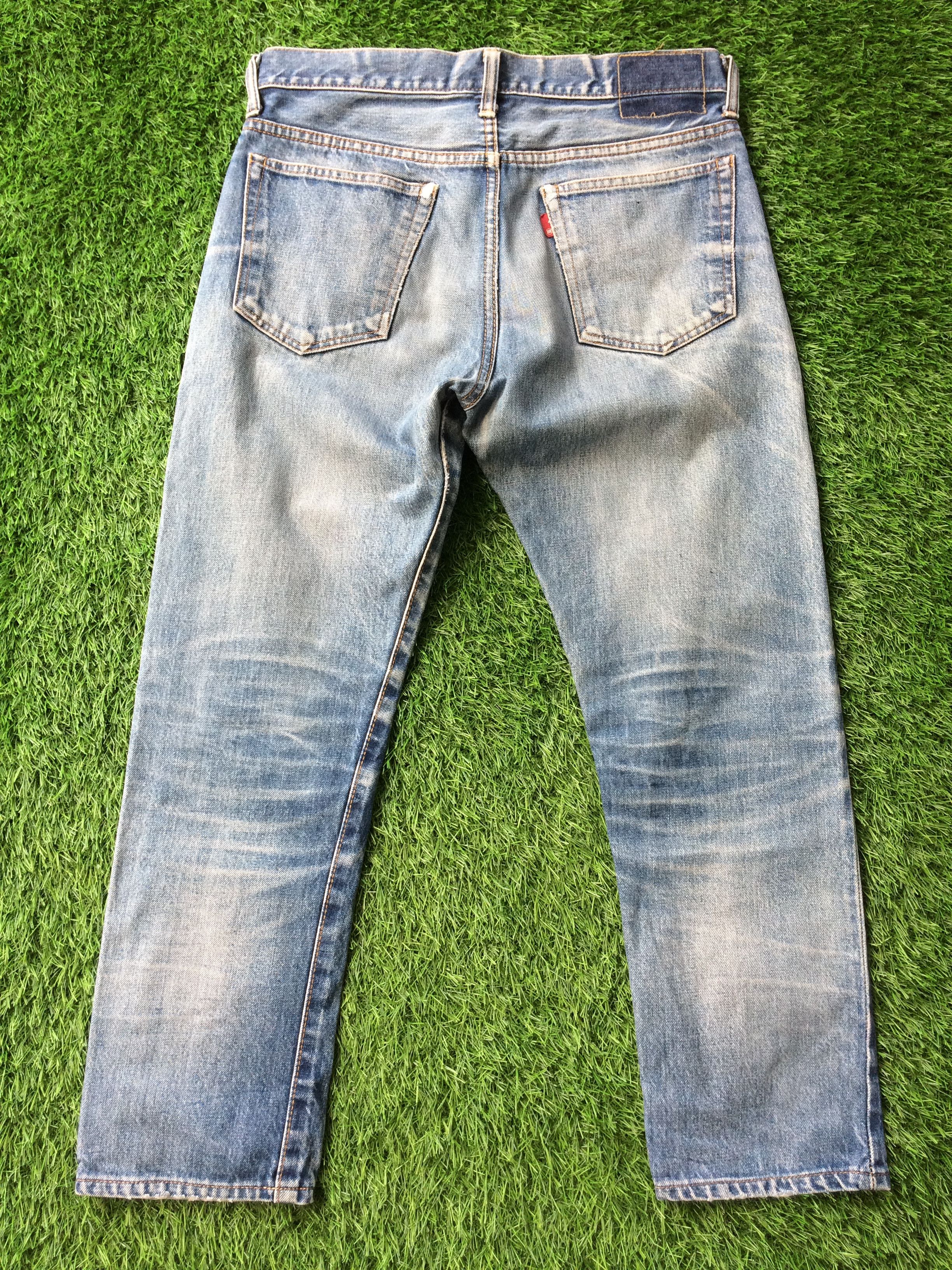 Japanese Brand × Jean Distressed Japanese Selvedge Faded Denim Jeans D-733 Size US 31 - 2 Thumbnail