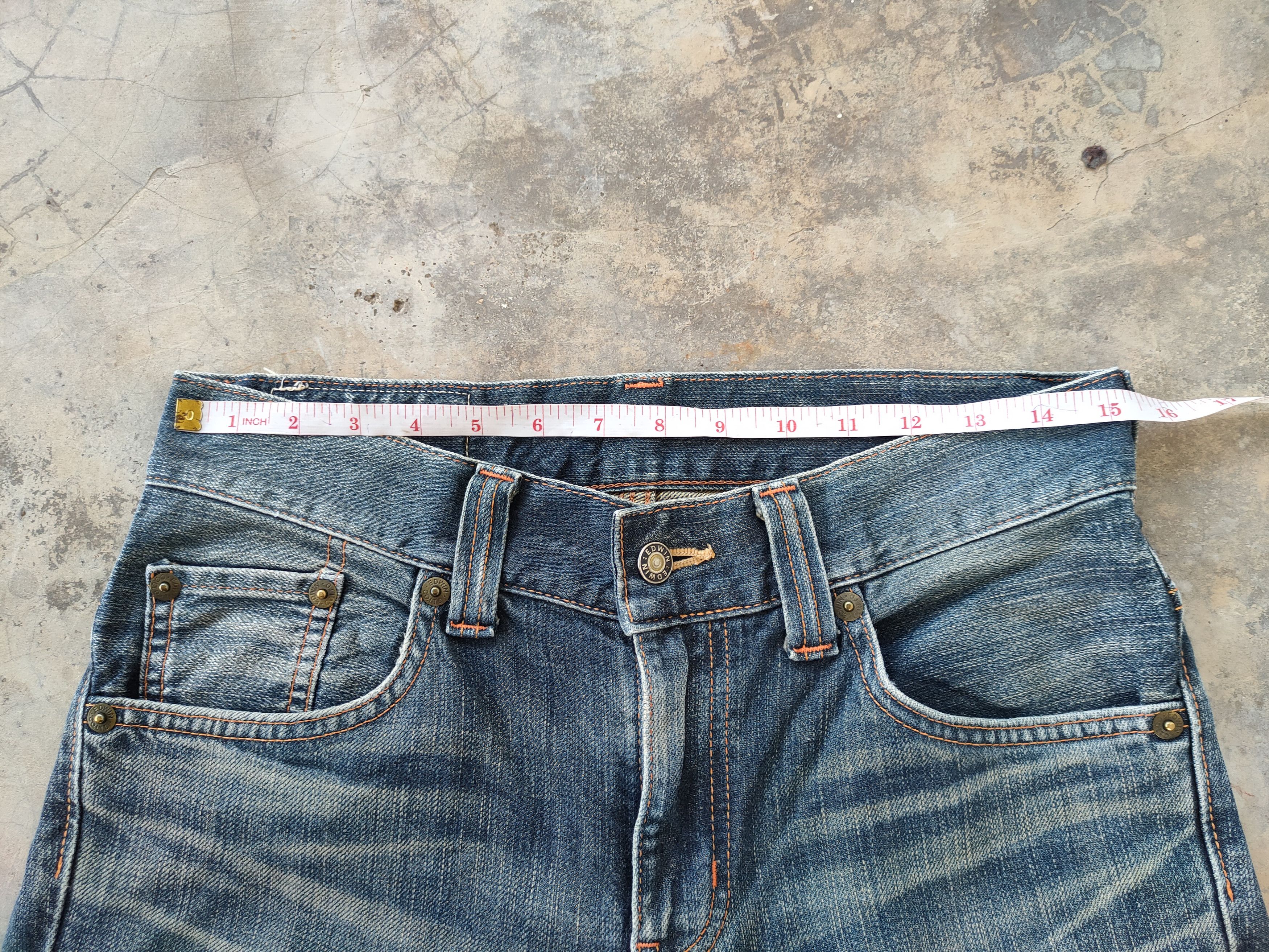 Edwin VINTAGE EDWIN FLARE FADED DISTRESSED JEANS DENIM PANTS Size US 31 - 6 Thumbnail