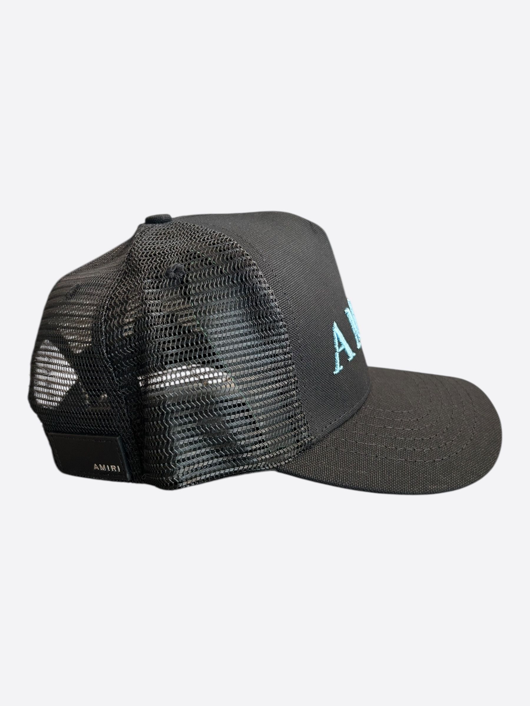 Amiri Amiri Black & Blue Logo Trucker Hat Size ONE SIZE - 2 Thumbnail