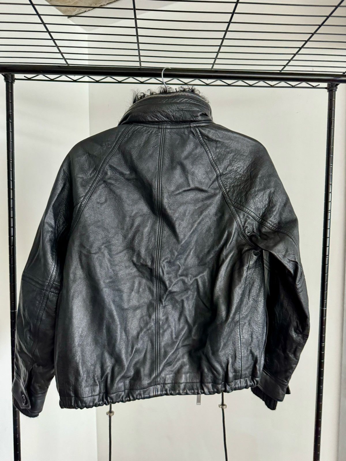 Saint Laurent Paris Saint Laurent Black Leather Jacket with Removable Fur Collar Size XS / US 0-2 / IT 36-38 - 6 Thumbnail