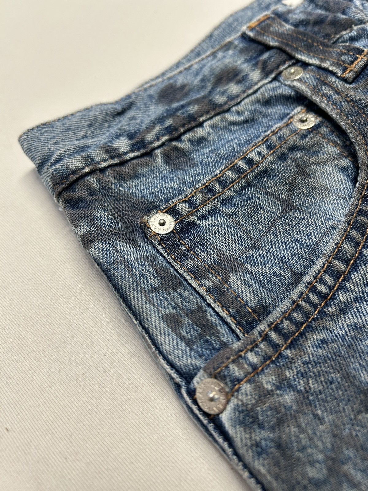 Helmut Lang SS2018 Distressed Marble Wash Denim Size US 29 - 5 Thumbnail