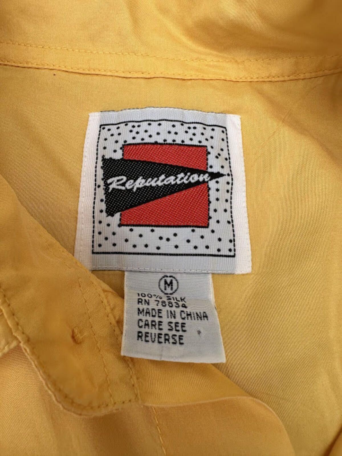 Reputation Studios Reputation Silk Yellow Shirt Mens M Size US M / EU 48-50 / 2 - 3 Thumbnail