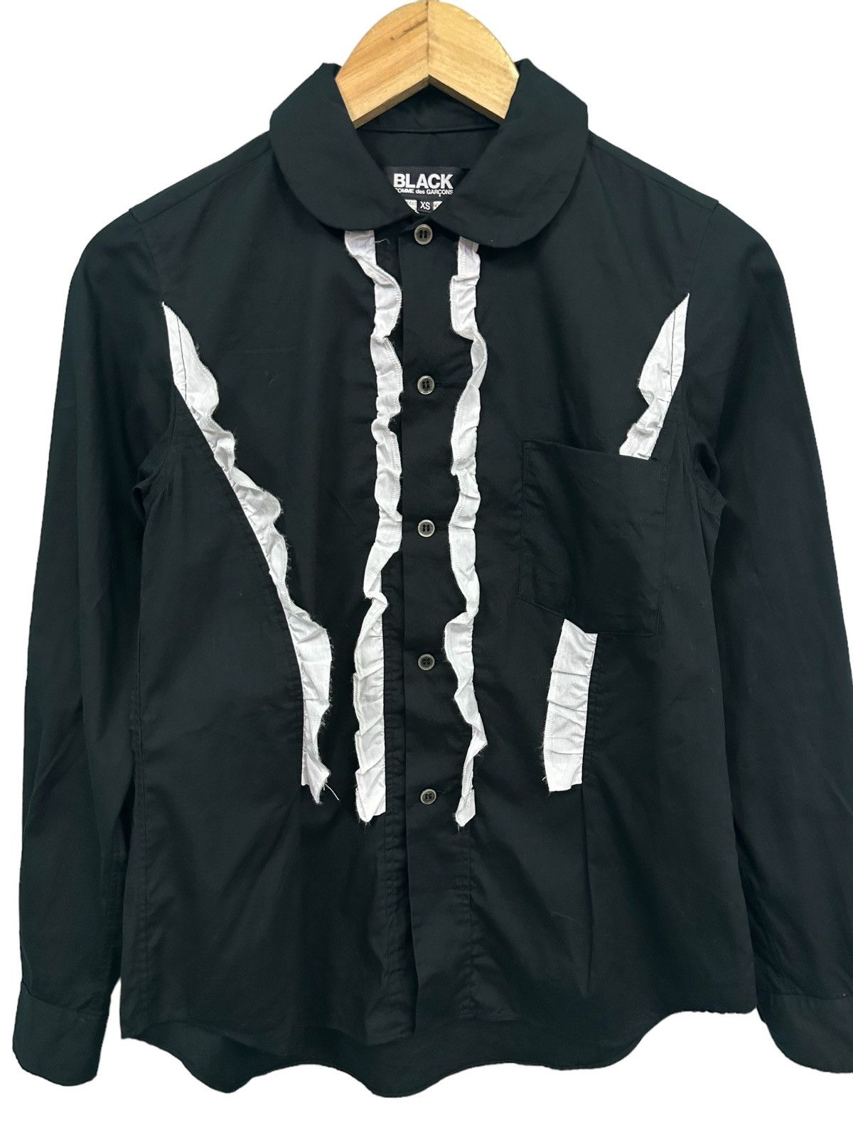 Comme des Garcons BLACK COMME DES GARCONS AD2010 LACE SHIRT Size XS / US 0-2 / IT 36-38 - 2 Thumbnail