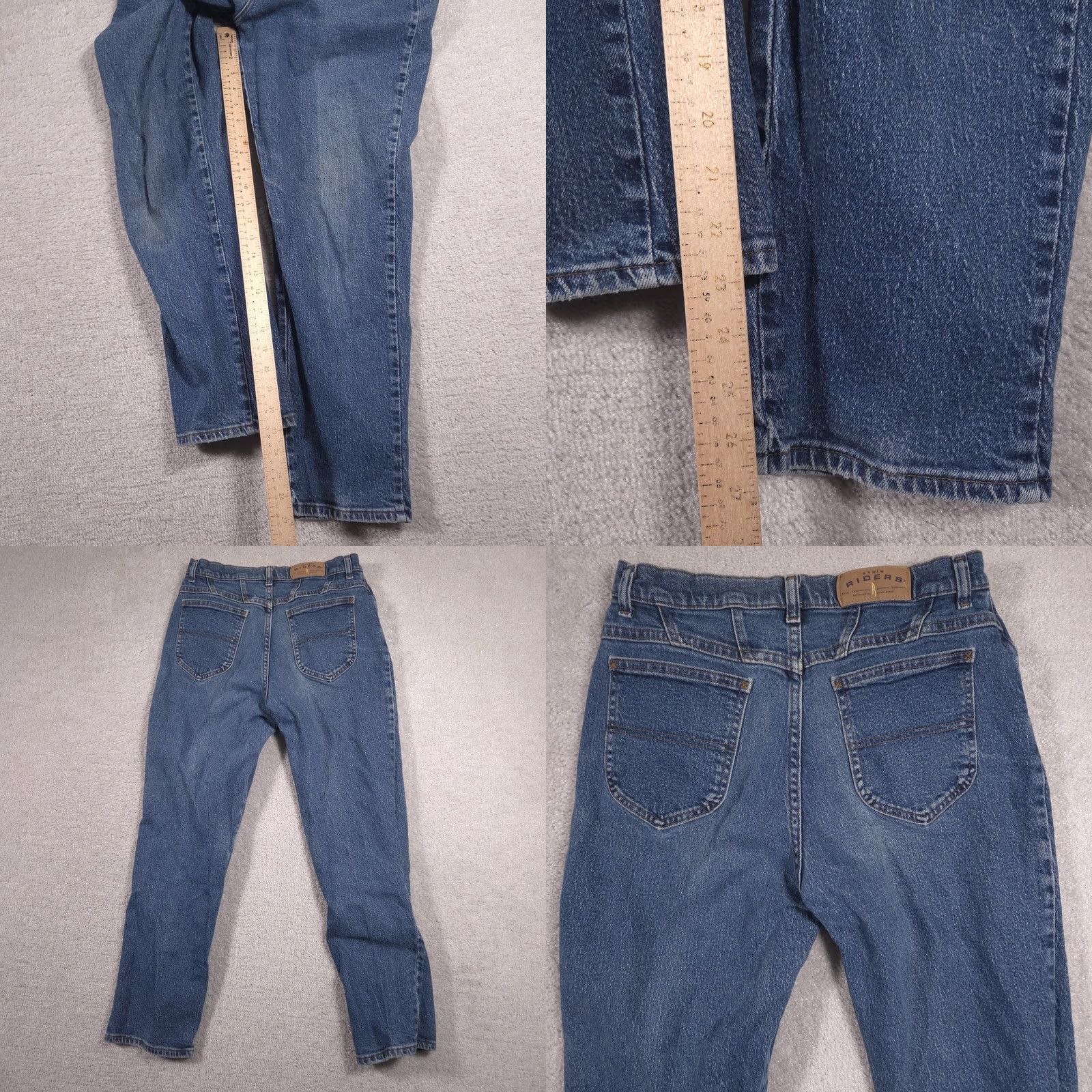 Vintage Riders Jeans Womens 10P Blue Medium Wash High Rise Mom Taper Denim Pants Casual Size 32" / US 10 / IT 46 - 9 Thumbnail
