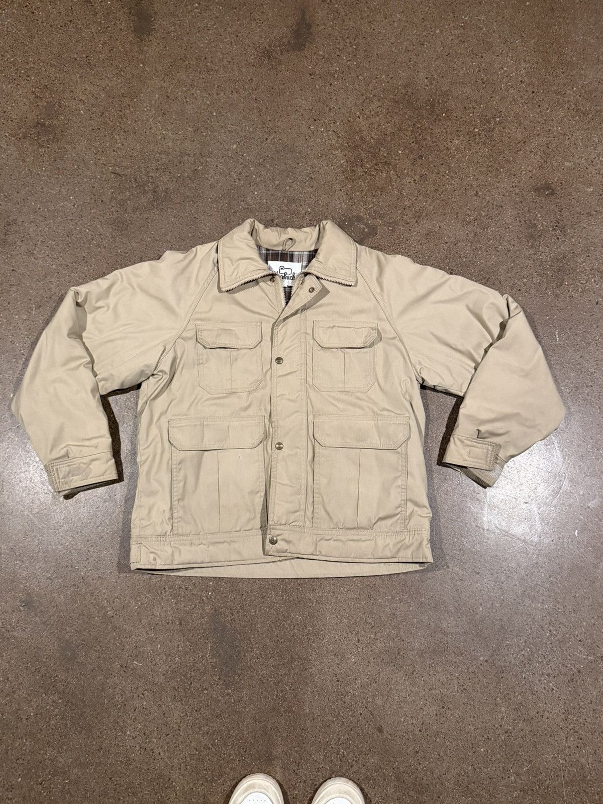 Vintage Vintage beige hunting barn field coat jacket flannel lined Size US L / EU 52-54 / 3 - 2 Thumbnail