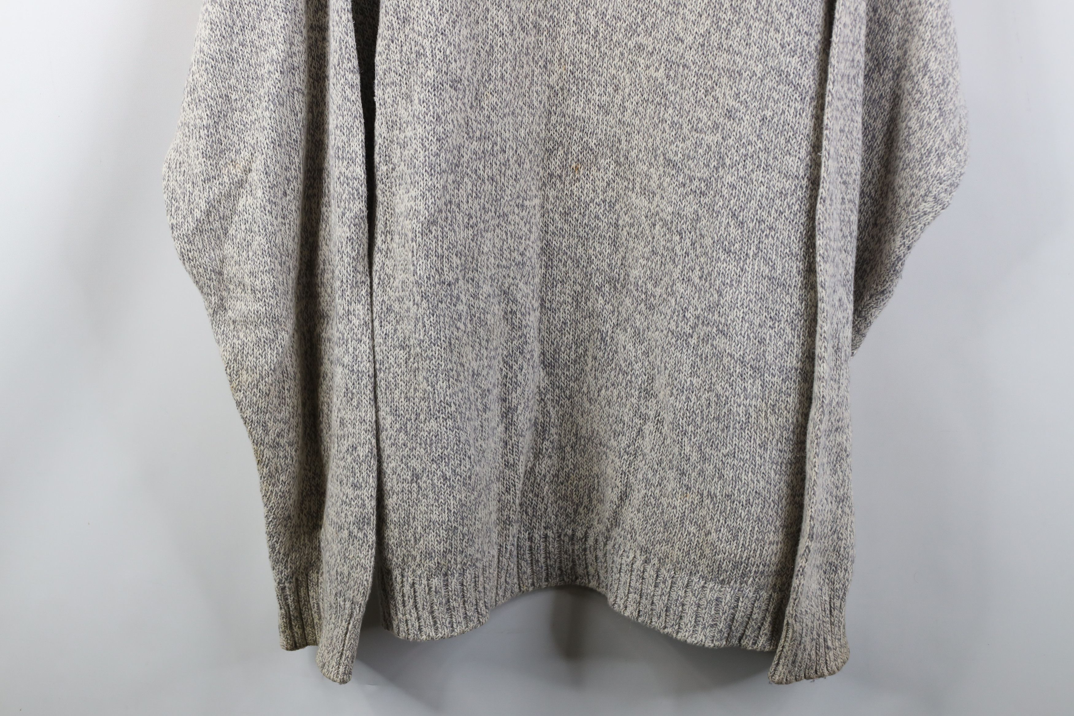Vintage Vintage 90s Streetwear Cotton Knit Collared Sweater Gray Size US L / EU 52-54 / 3 - 3 Thumbnail
