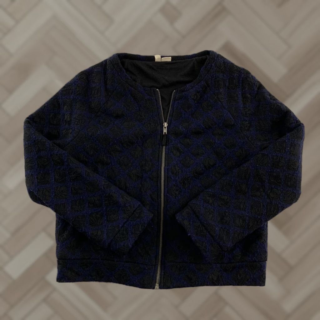 Anthropologie MOTH Anthropologie Full Zip Casual Jacket Women's Small Black Blue - Bomber Jacket, Polyester, Full Zip, Casual Wear, Anthropologie, Womens, Size S Size S / US 4 / IT 40 - 1 Thumbnail