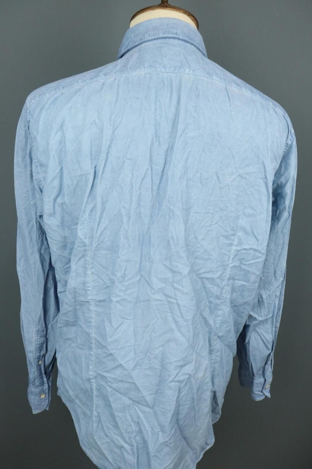 Designer Boggi Milano Custom Fit Blue Button Down Shirt Size XXL Size US XXL / EU 58 / 5 - 12 Thumbnail