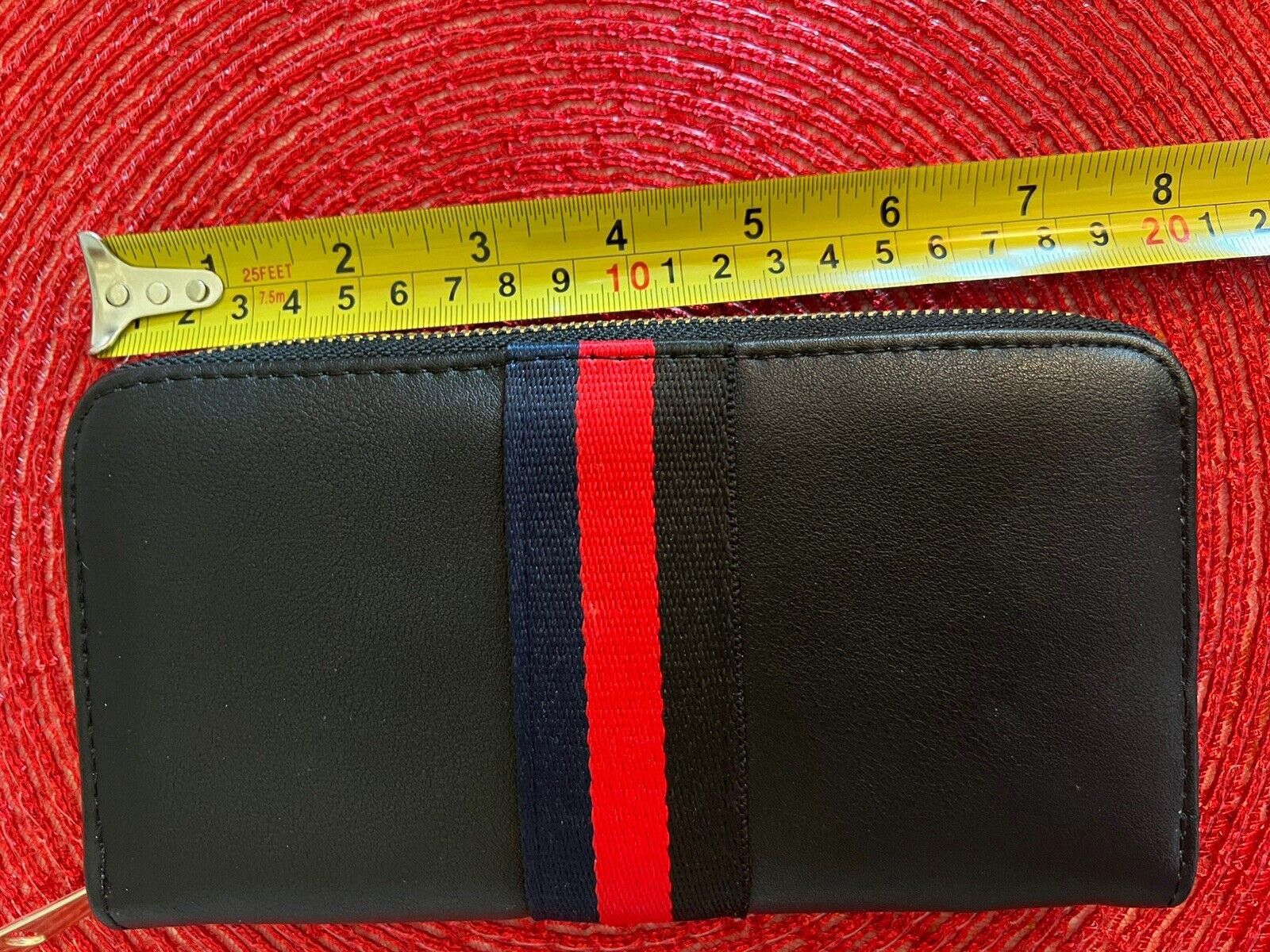 Designer Black Faux Leather Wallet Size ONE SIZE - 2 Thumbnail