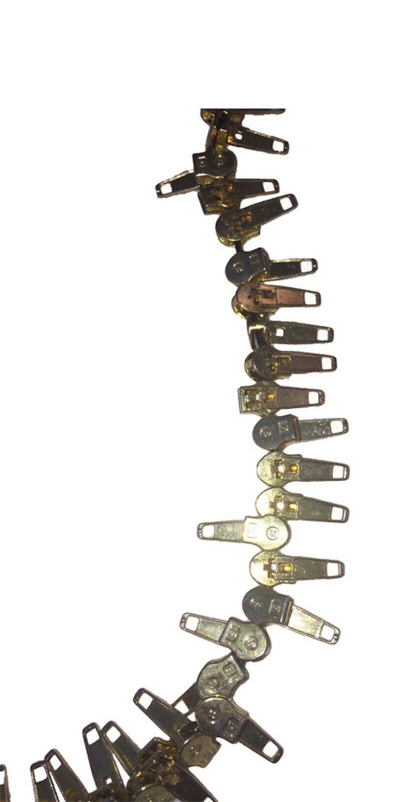 Marc Jacobs Marc Jacobs Gold Tone Statement Punk Zipper Necklace Size ONE SIZE - 3 Thumbnail