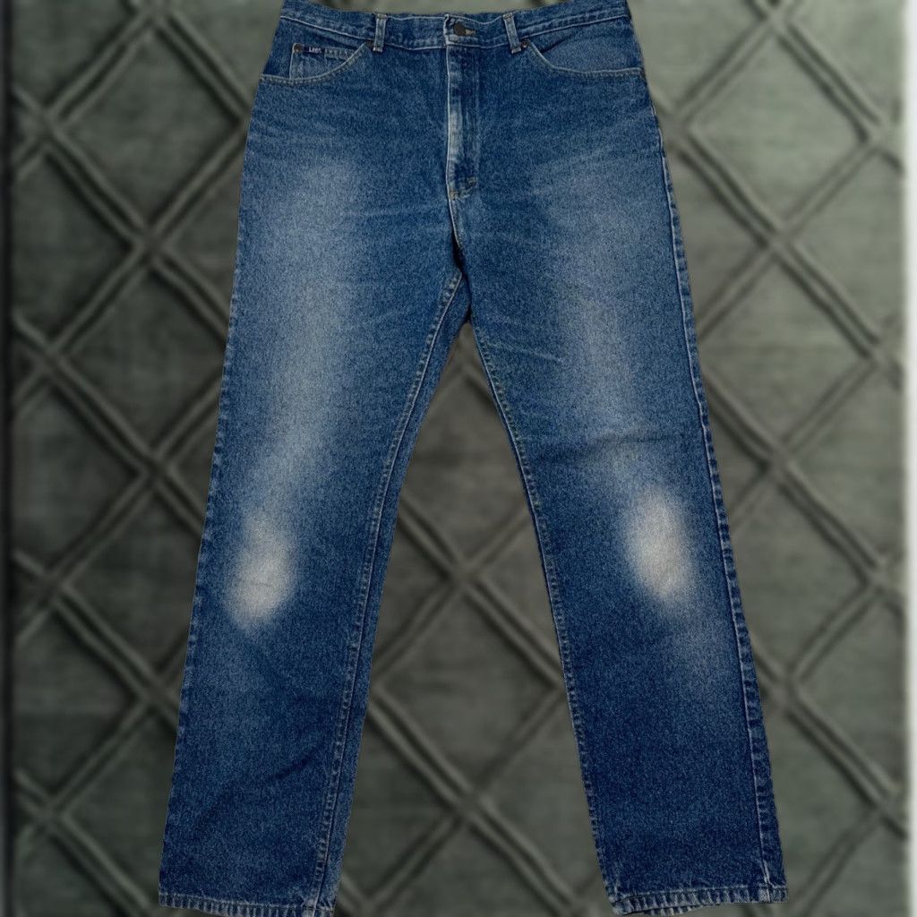 Lee VINTAGE 90s Lee Jeans Men Regular 36x34 Blue Denim Straight 36 Inseam Medium Wash Fade Size US 36 / EU 52 - 1 Thumbnail
