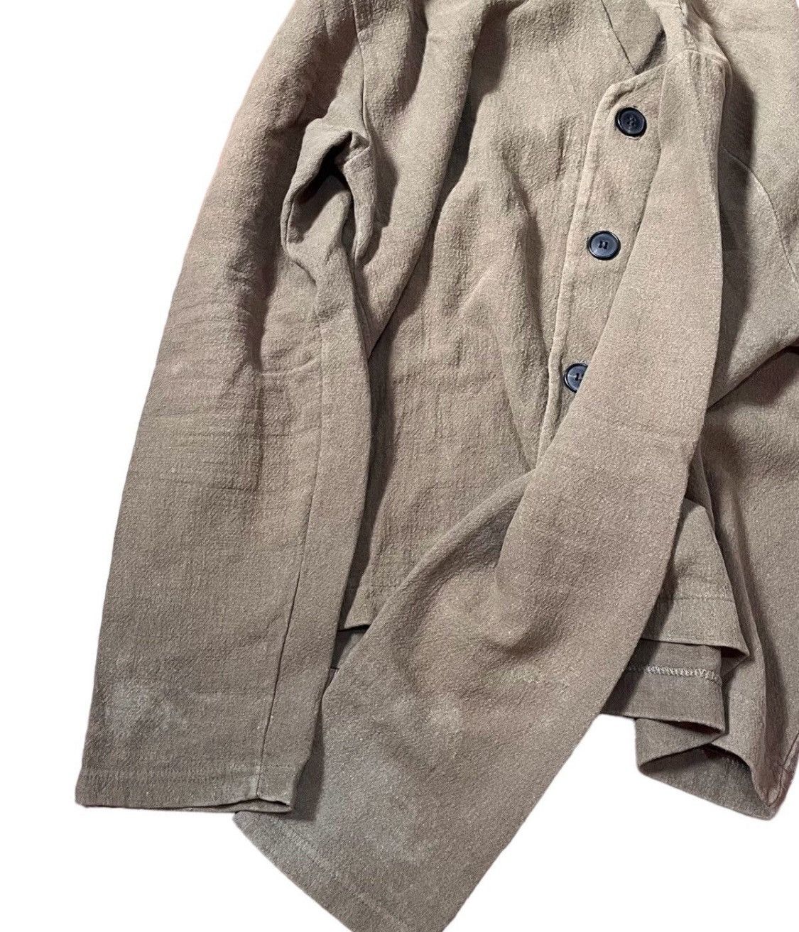 Issey Miyake Vintage Issey miyake im washed olive cardigan Size US L / EU 52-54 / 3 - 2 Thumbnail