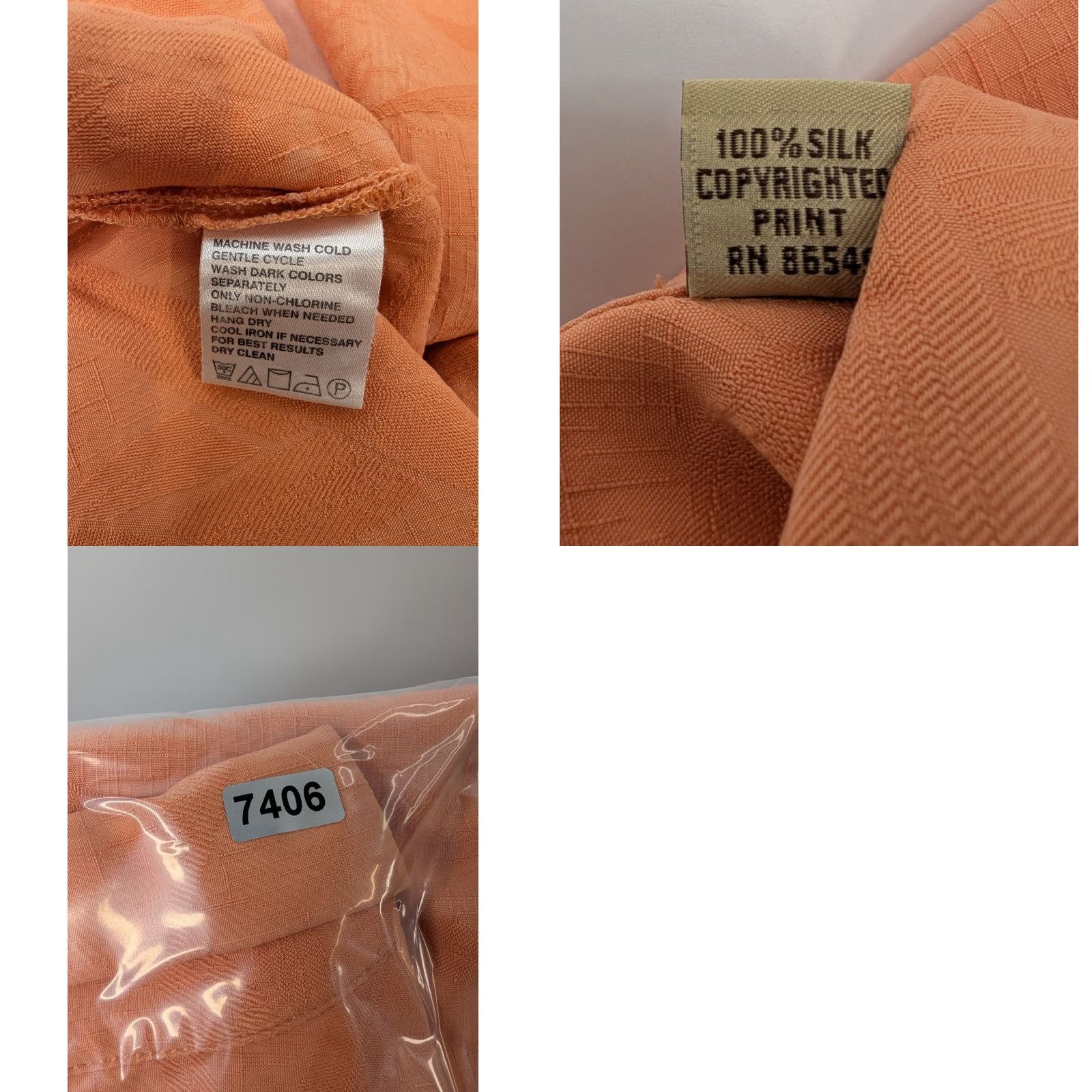 Tommy Bahama Tommy Bahama Shirt Men's XL Orange Silk Hawaiian Floral Pineapple Loop Collar Button-Up Short Sleeve Size US XL / EU 56 / 4 - 8 Thumbnail