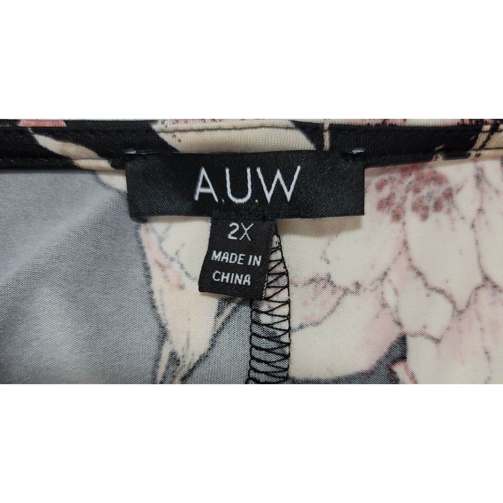 Other A.U.W Secret Charm Black Pink Floral Top 2X Plus NWT Size XXL / US 16-18 / IT 52-54 - 4 Thumbnail