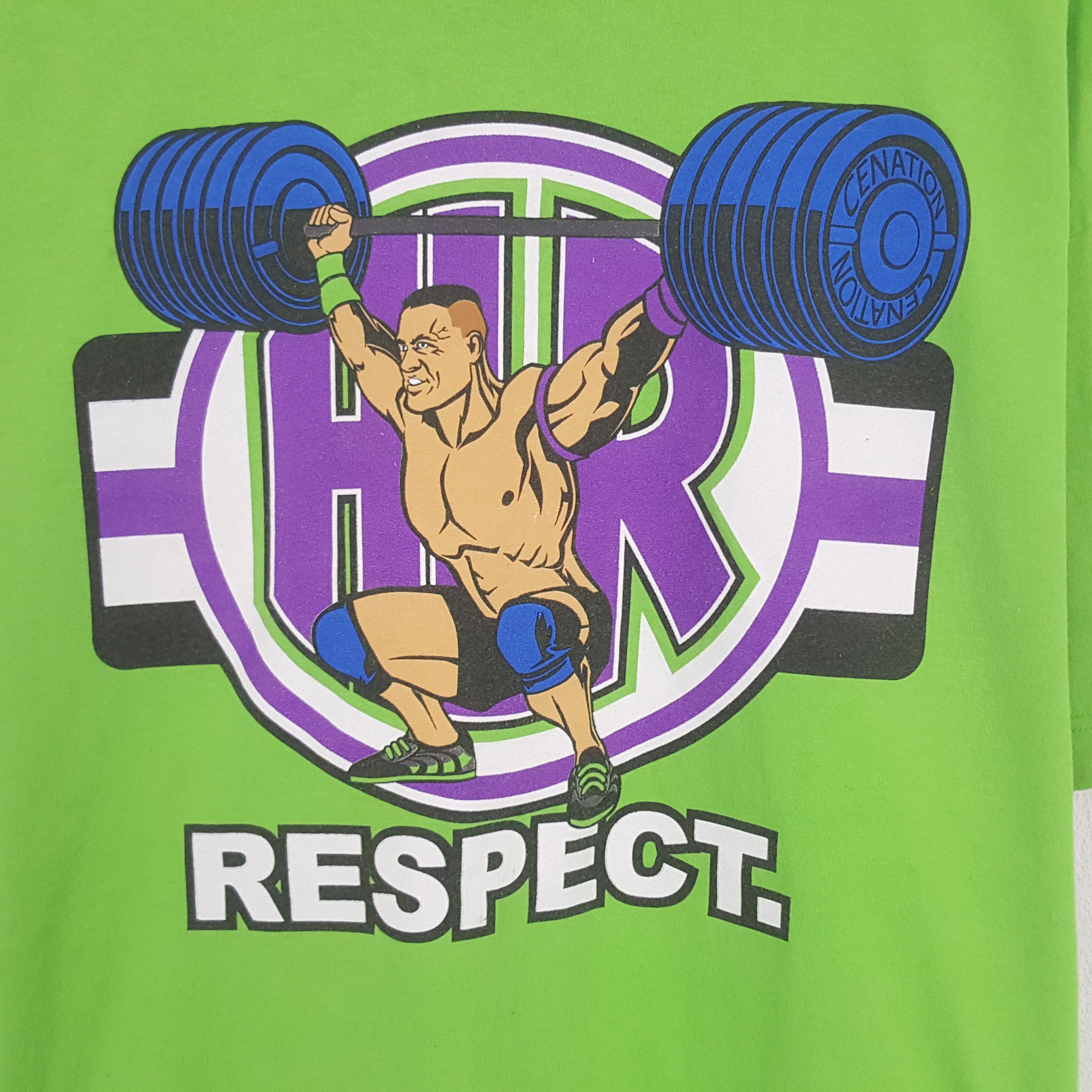 Designer Vintage John Cena Respect Wwe Style Tshirt Size US XL / EU 56 / 4 - 2 Thumbnail