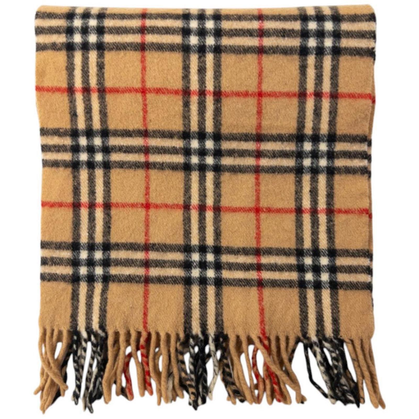 Burberry Vintage Burberry Nova Check Lambswool Tassel Scarf Size ONE SIZE - 2 Thumbnail