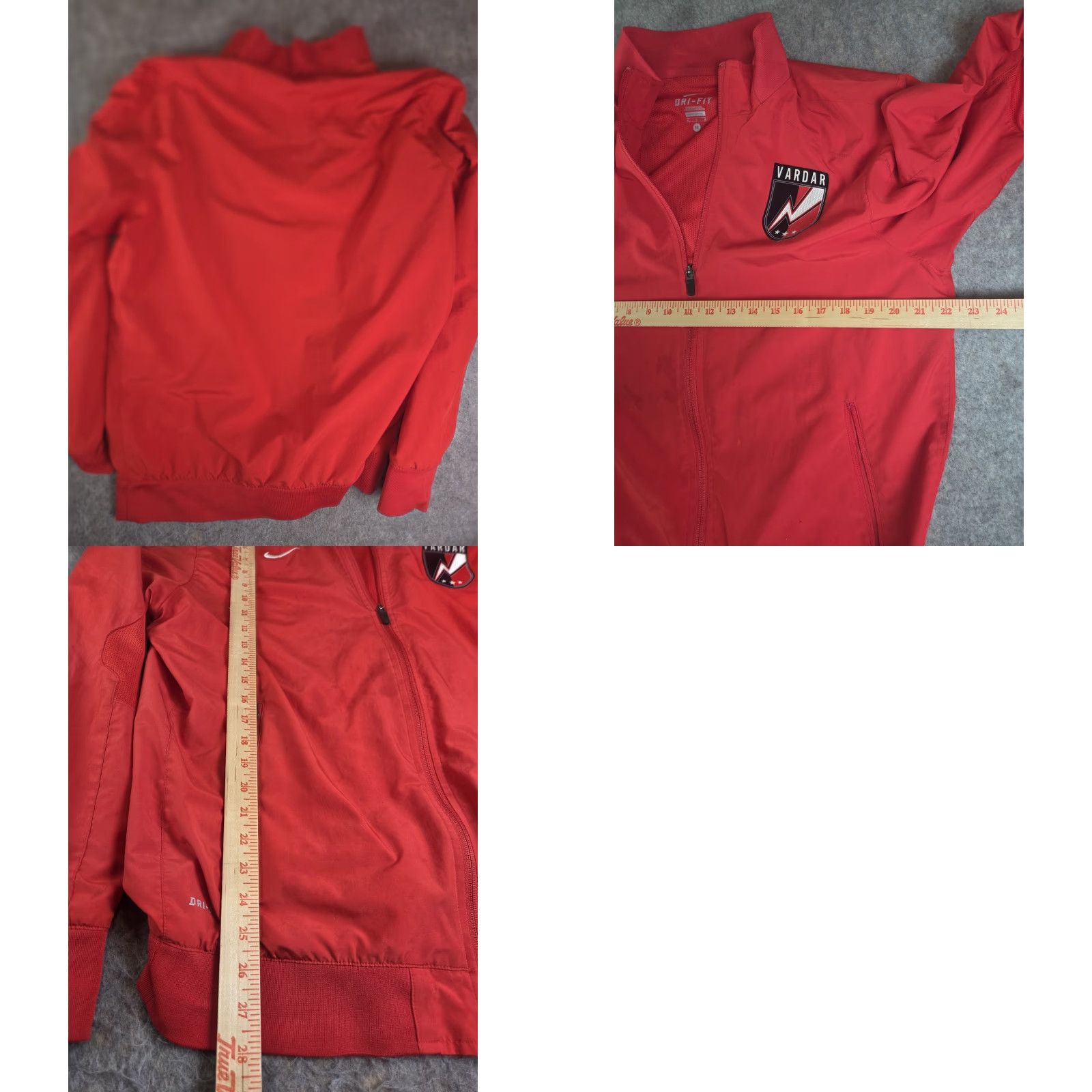 Nike Nike Dri Fit Jacket Vardar Soccer Futbol Red Mens Medium Full Zip Distressed Size US M / EU 48-50 / 2 - 8 Thumbnail