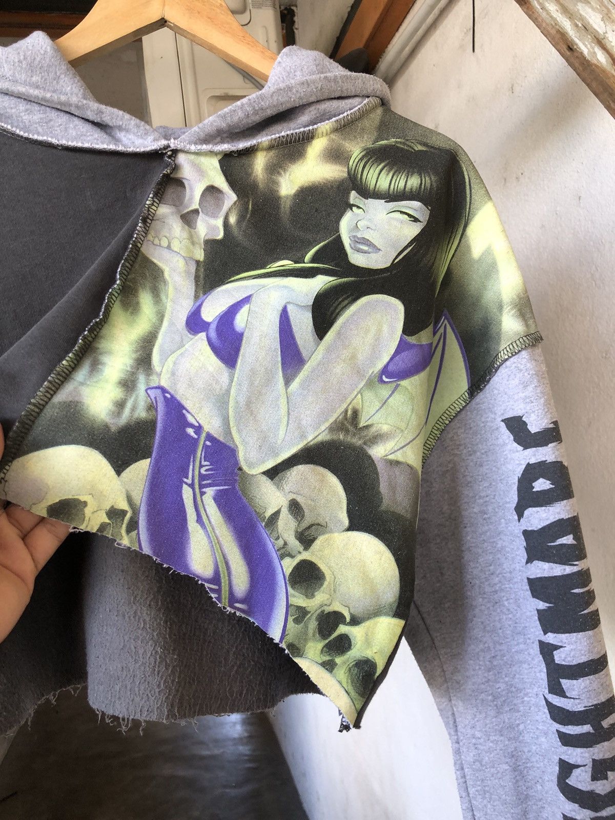 Seditionaries Rare🔥 New Girl Order x Night Mare Sweat Crop Top Sweater Size M / US 6-8 / IT 42-44 - 7 Thumbnail