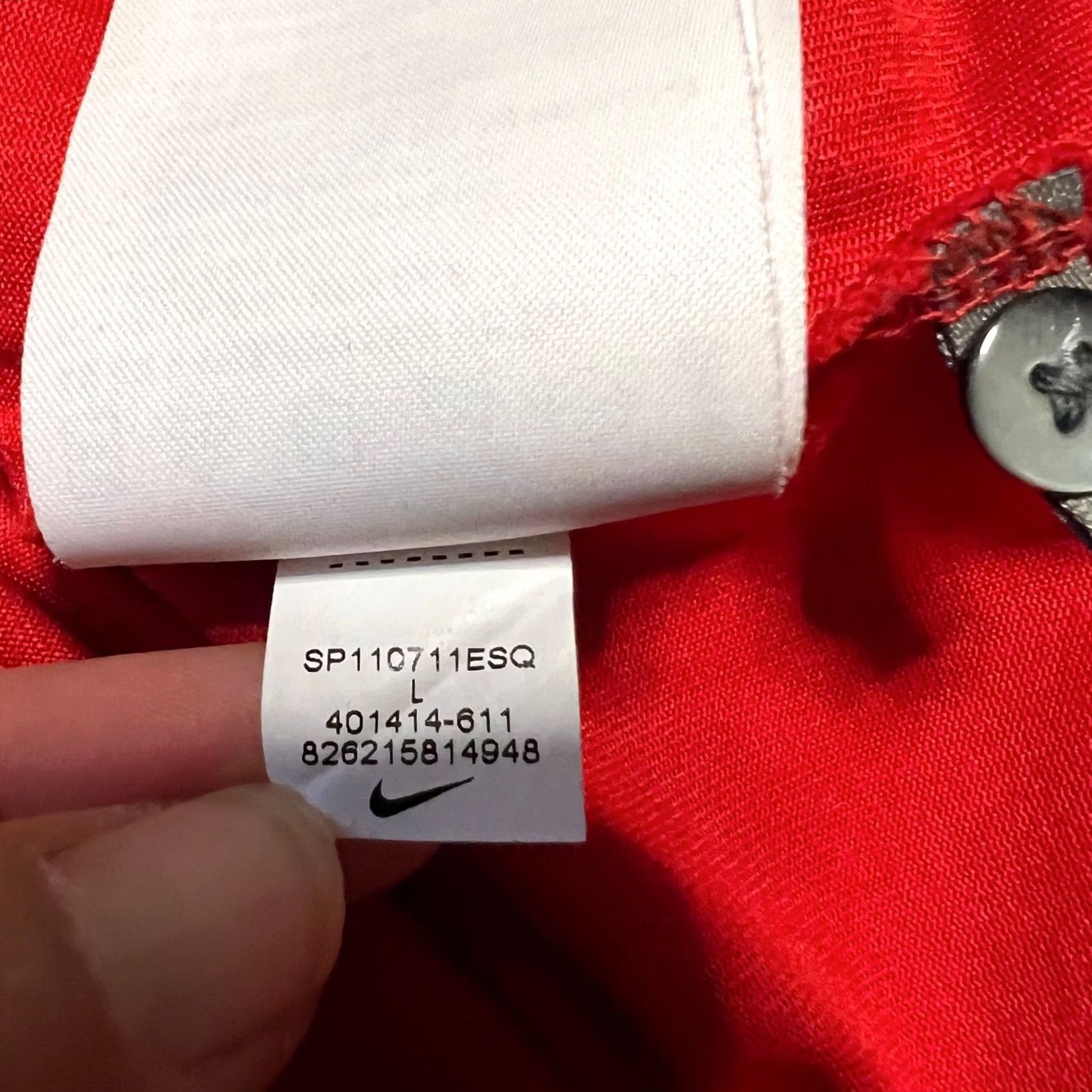 Vintage Tiger Woods Polo Shirt Mens Large Red Golf Performance Dri Fit Size US L / EU 52-54 / 3 - 7 Thumbnail
