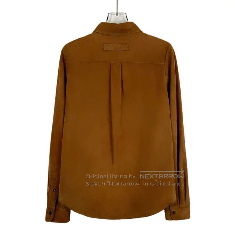 Miu Miu Miu Miu Brown Leather Women's Shirt . Size XS / US 0-2 / IT 36-38 - 2 Thumbnail