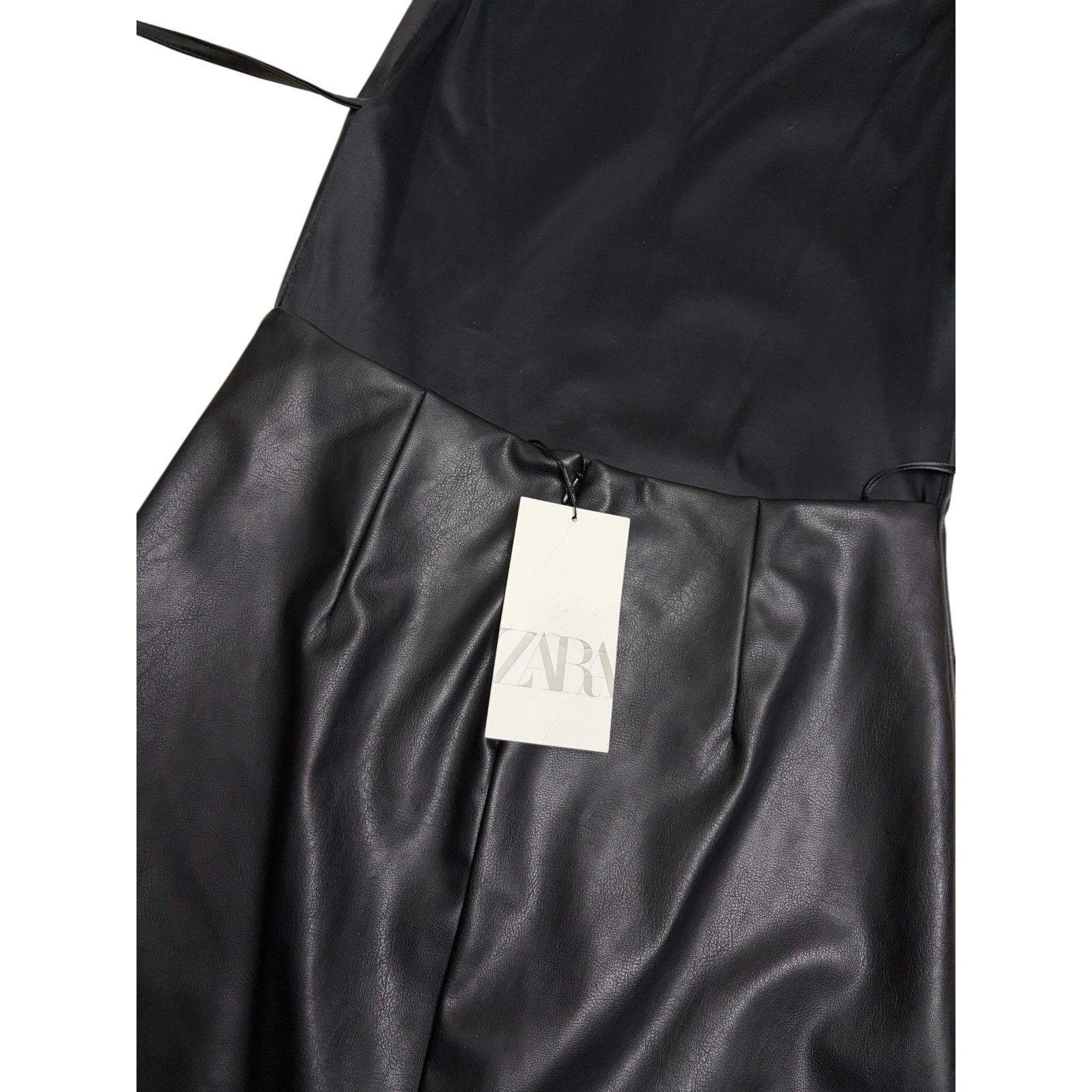 Zara ZARA Backless Faux Vegan Leather Mini Dress Womens Medium Size M / US 6-8 / IT 42-44 - 7 Thumbnail