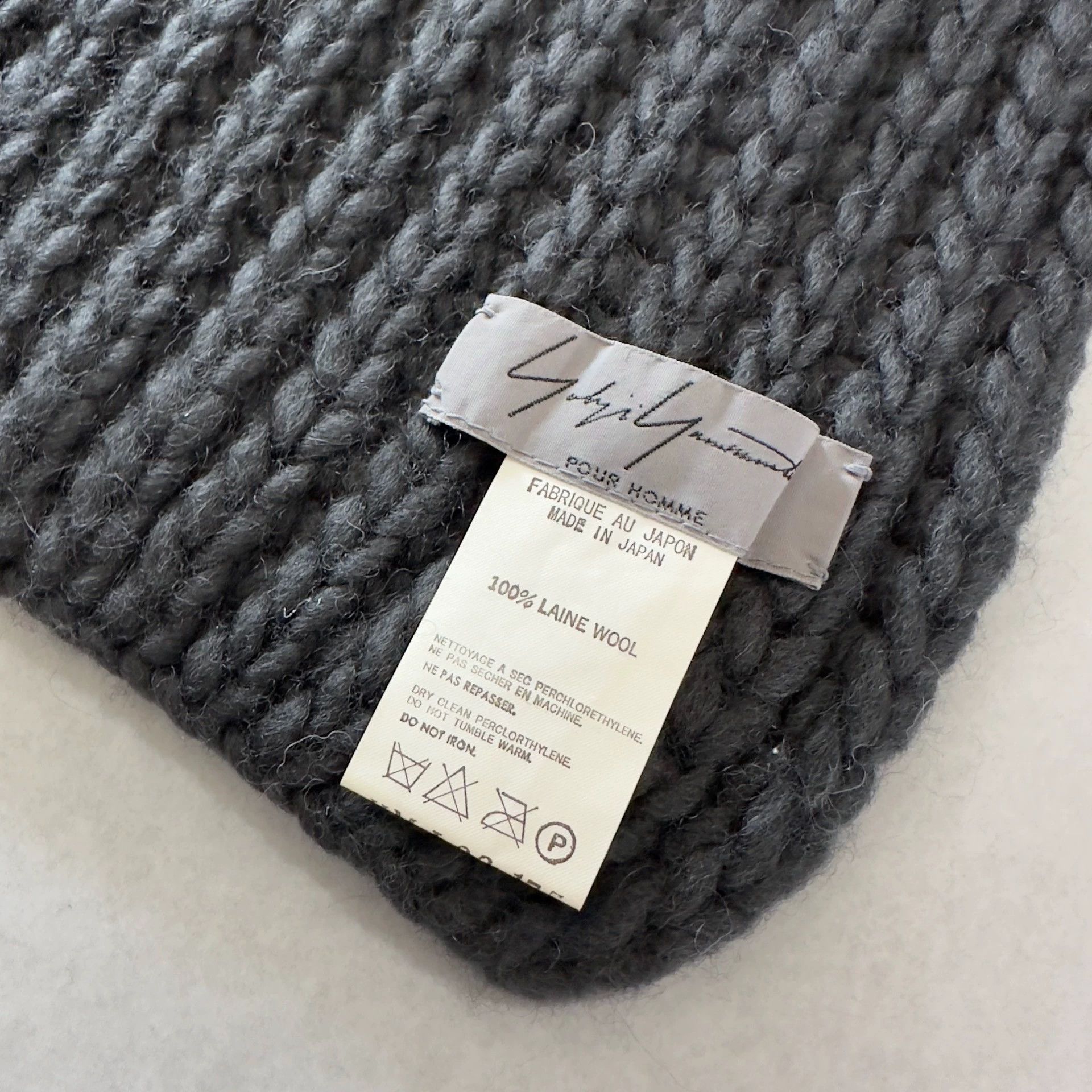 Yohji Yamamoto Yohji Yamamoto 02AW Cement Gray Handwoven Scarf 170x23 Size ONE SIZE - 2 Thumbnail