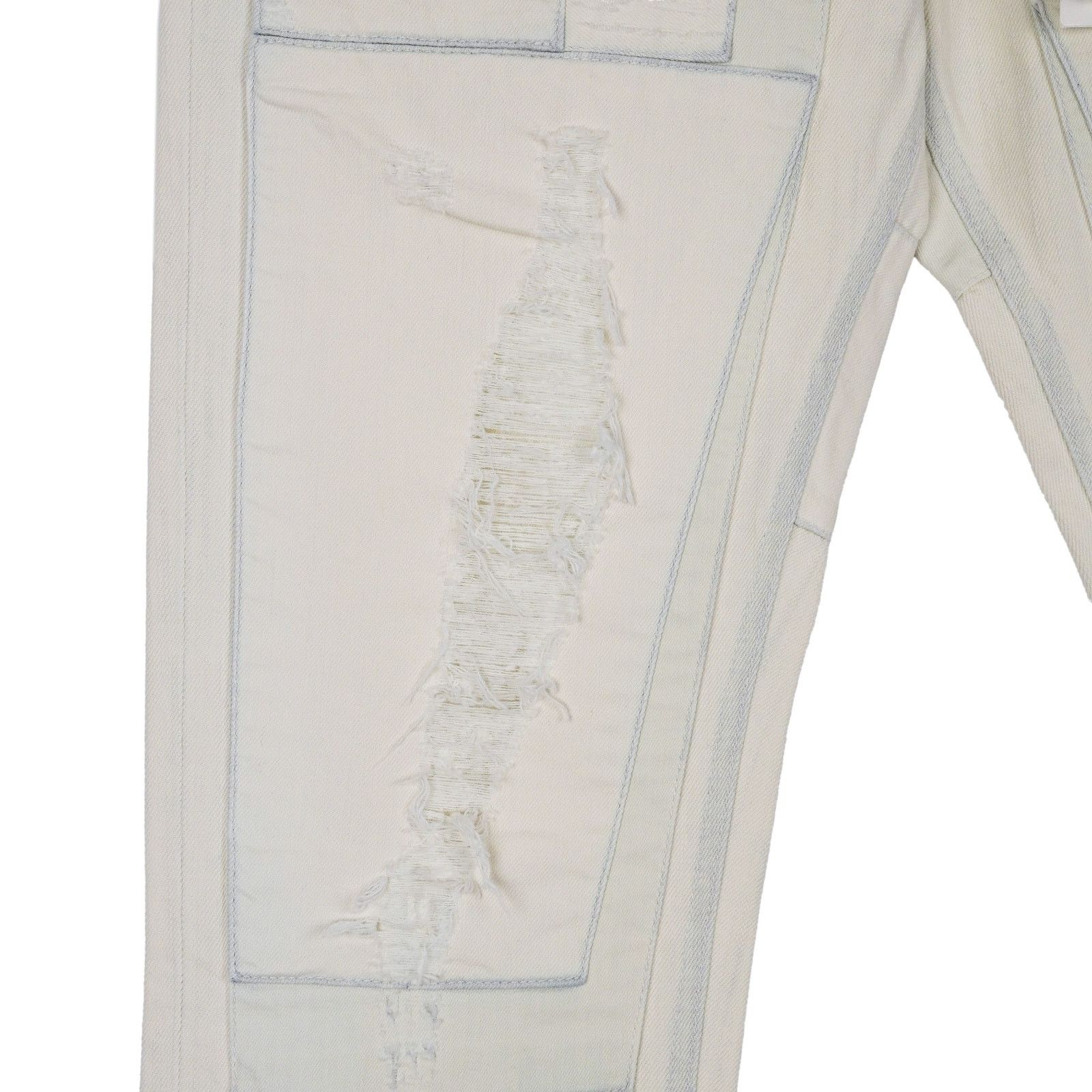 Dolce & Gabbana Dolce Gabbana White Distressed Patchwork Denim Pants Jeans Size US 31 - 7 Thumbnail