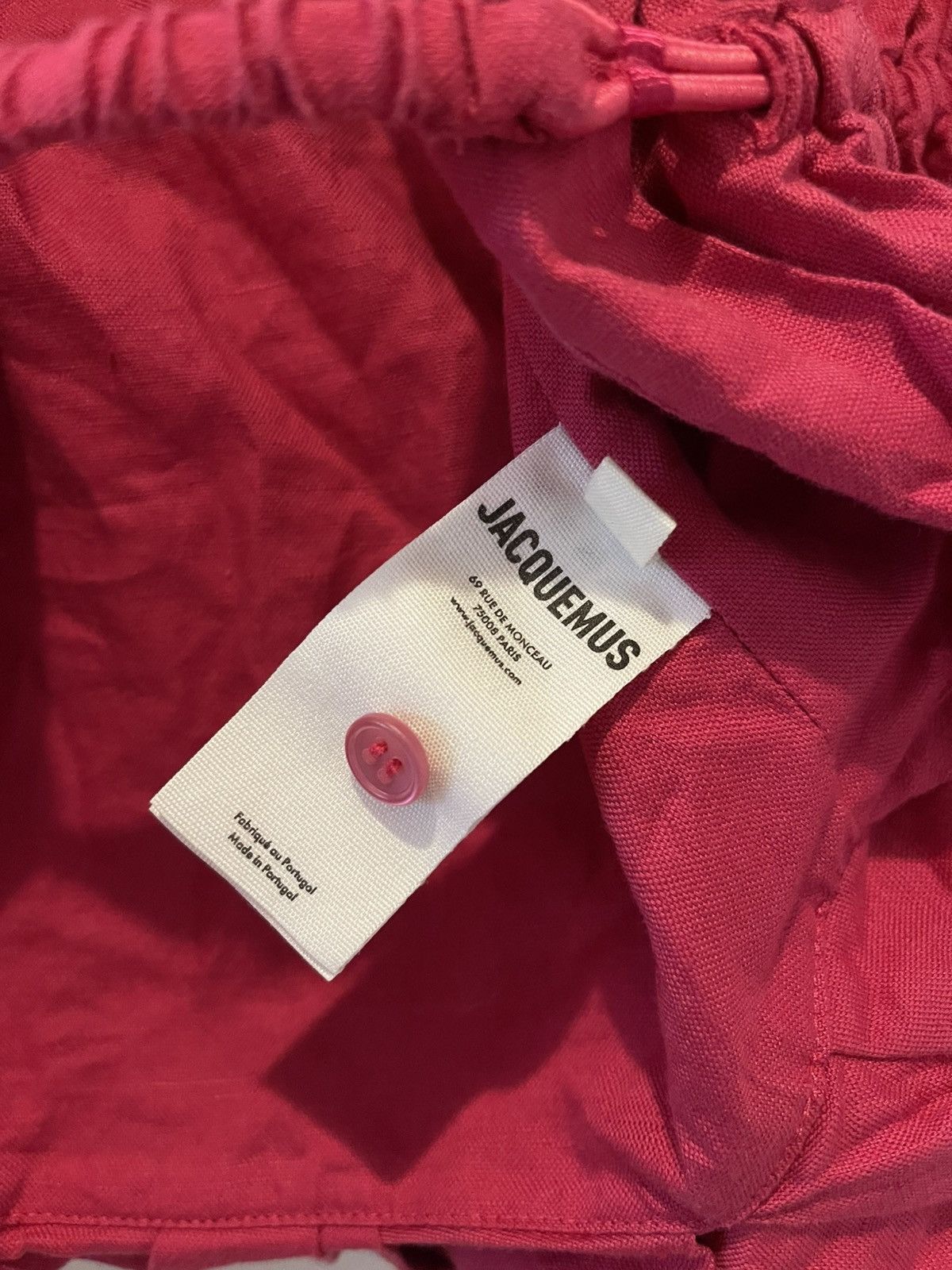 Jacquemus Jacquemus Pink Le Raphia 'La Chemise Machou' Cropped Shirt Size XXS / US 00 / IT 34 - 4 Thumbnail