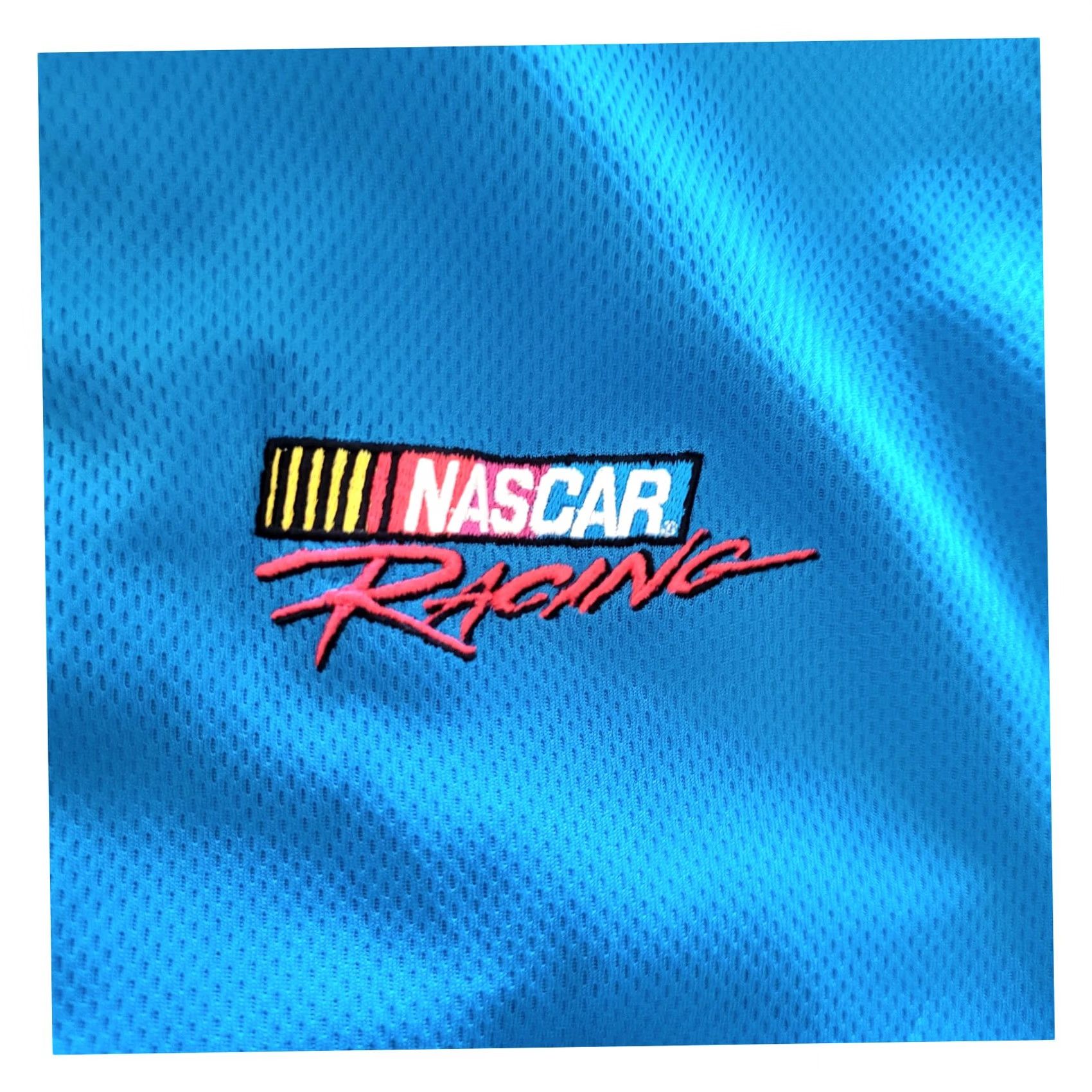 Vintage VINTAGE NASCAR Checkered Flag Sports Polo Shirt - Men's Size M - 100% Polyester - Blue/Black - Embroidered NASCAR Logo - Racing Theme - Grade A Size US M / EU 48-50 / 2 - 4 Thumbnail