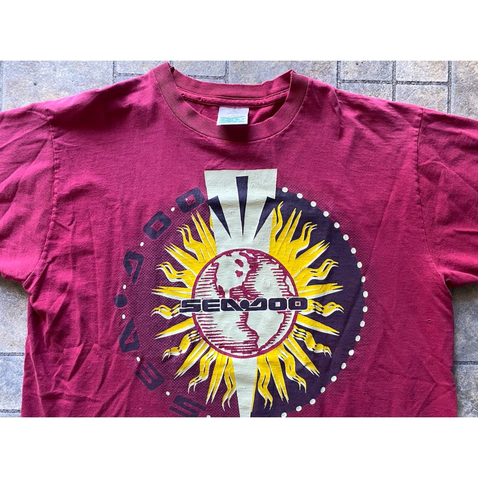 Vintage VINTAGE SD Sport T-Shirt Red Sea-Doo Men L Short Sleeve Sports Shirt Red Sea-Doo Vintage Mens L Size US L / EU 52-54 / 3 - 3 Thumbnail