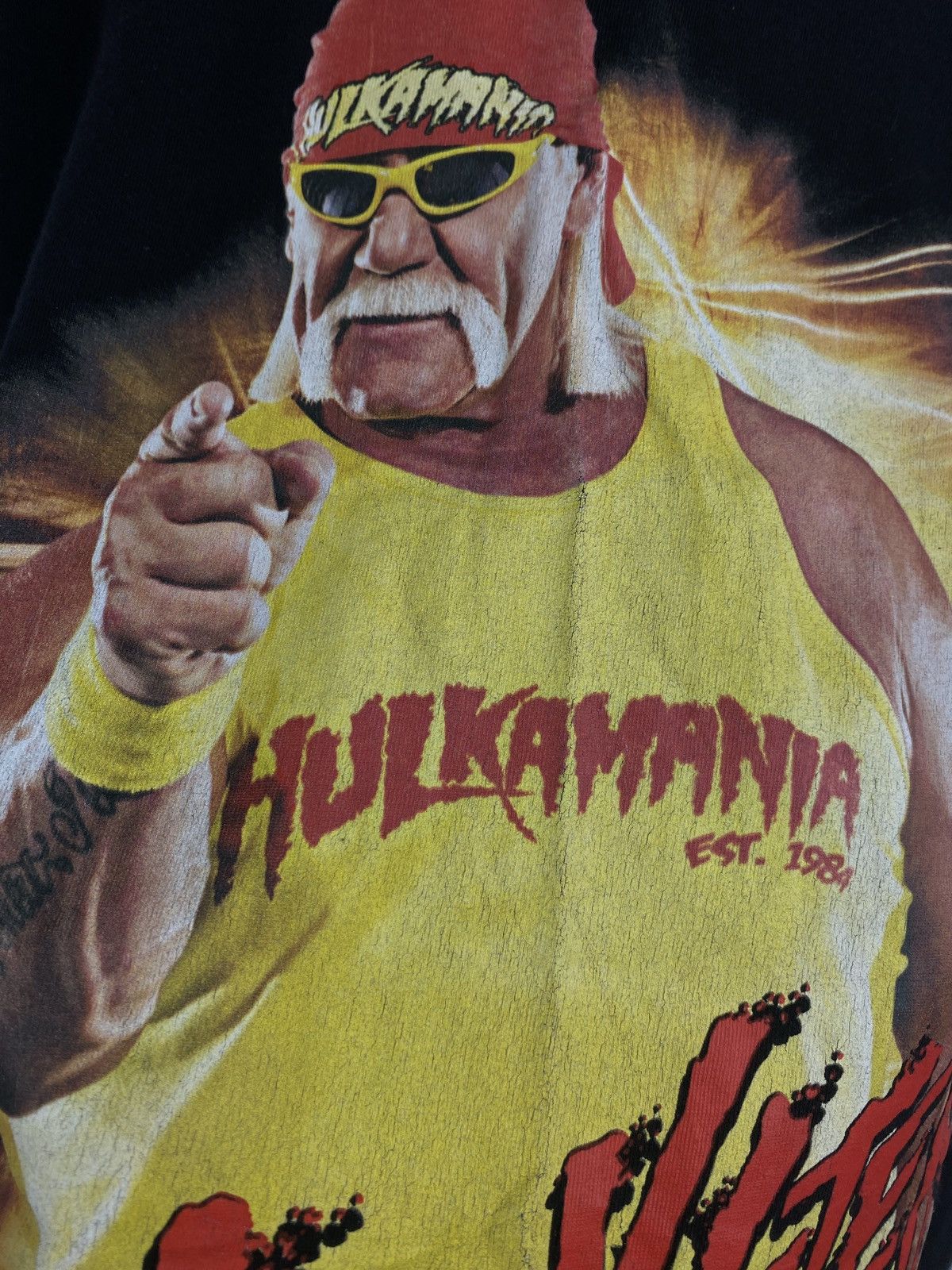 WWE 🇺🇸🔥 Vintage Y2K Hulk Hogan T-Shirt Hulkmania Rare Retro Hype Size US XL / EU 56 / 4 - 6 Thumbnail
