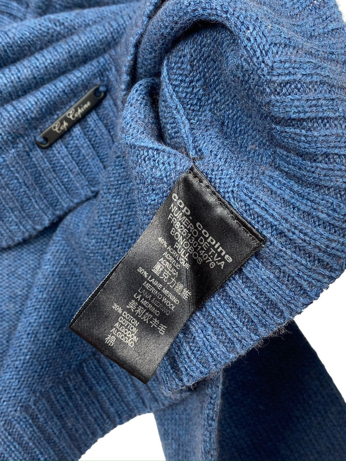 Cop Copine COP COPINE WOMEN ASYMMETRICAL SWETER BLUE MERINO WOOL SIZE S Size S / US 4 / IT 40 - 8 Thumbnail