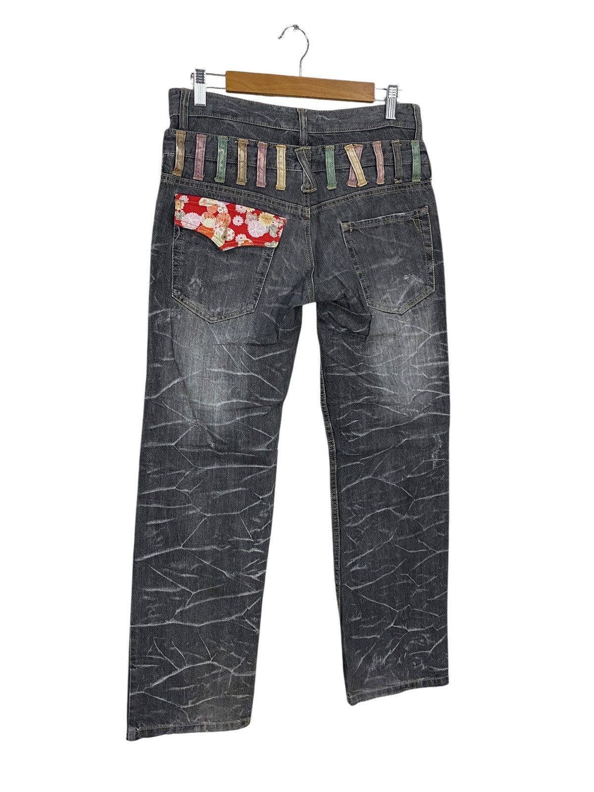 Japanese Brand Japanase brand nylaus clothing double waist flared denim Size US 31 - 6 Thumbnail