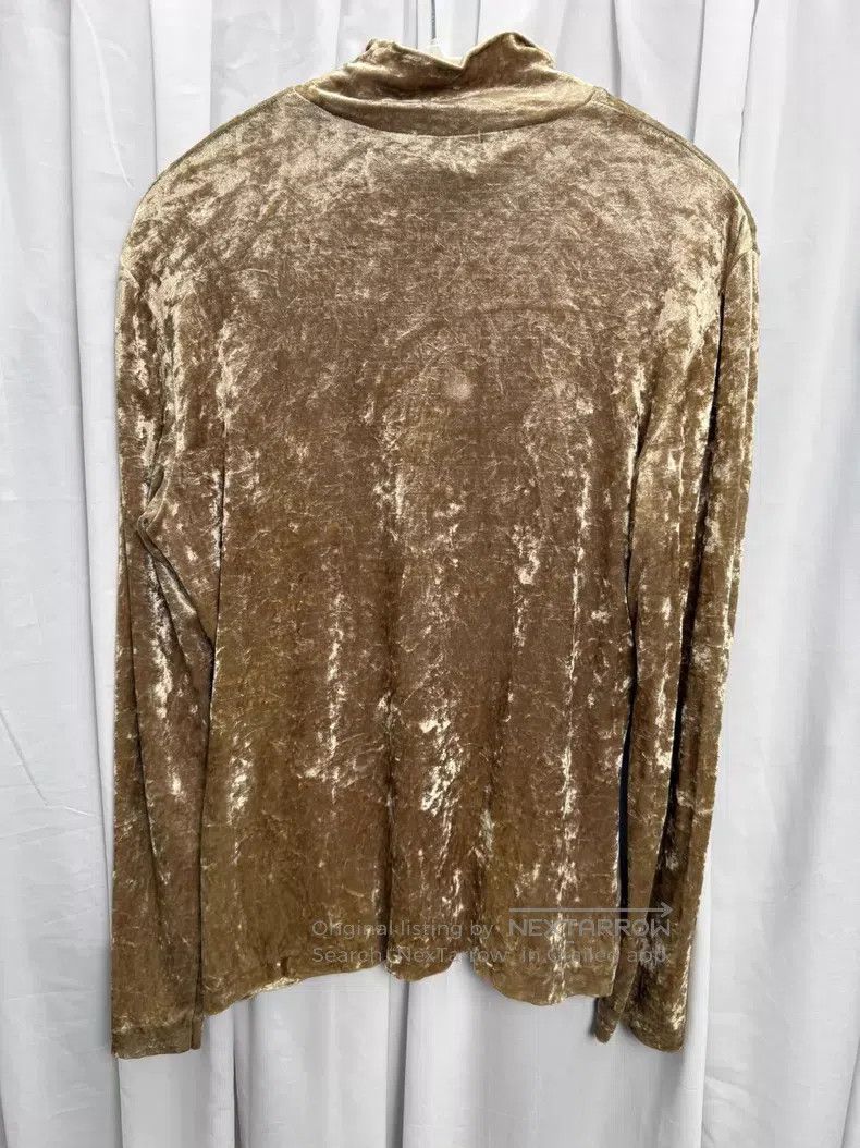 Issey Miyake Issey Miyake Champagne velvet burnout blouse with textured Size M / US 6-8 / IT 42-44 - 7 Thumbnail