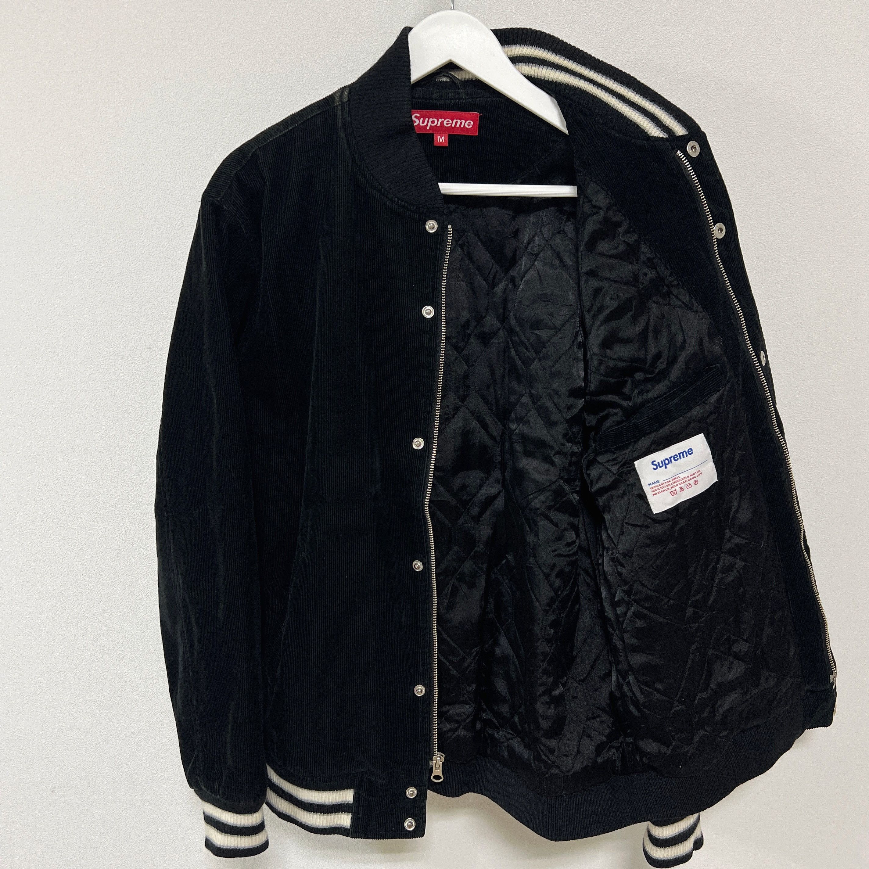 Supreme Supreme AW08 World Famous Corduroy Varsity Jacket Black Size US M / EU 48-50 / 2 - 5 Thumbnail