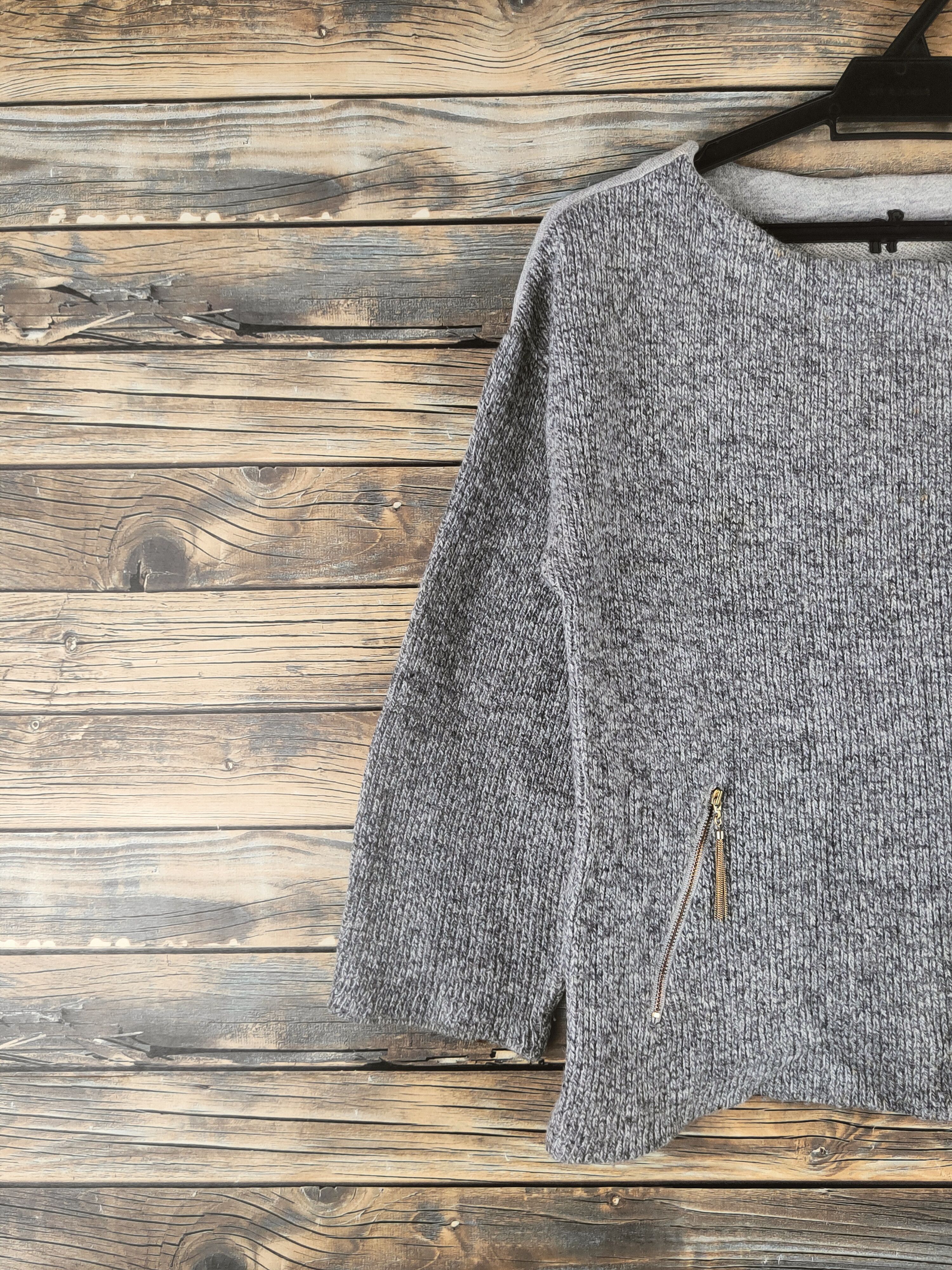 Japanese Brand DL Malla Gray Knitwear Sweatshirts #46-470 Size S / US 4 / IT 40 - 3 Thumbnail